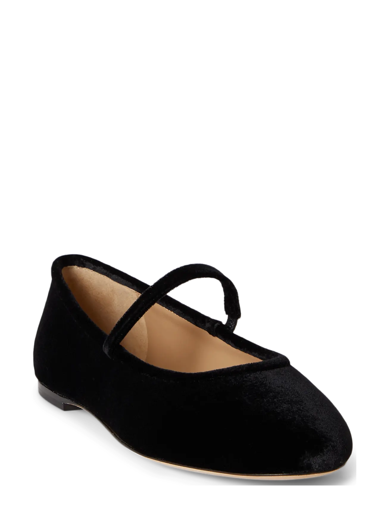 Lauren Ralph Lauren - Jayna Velvet Mary Jane Flat - special occasions - black/black - 3
