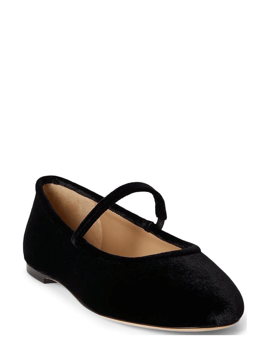 Lauren Ralph Lauren - Jayna Velvet Mary Jane Flat - besondere anlässe - black/black - 3