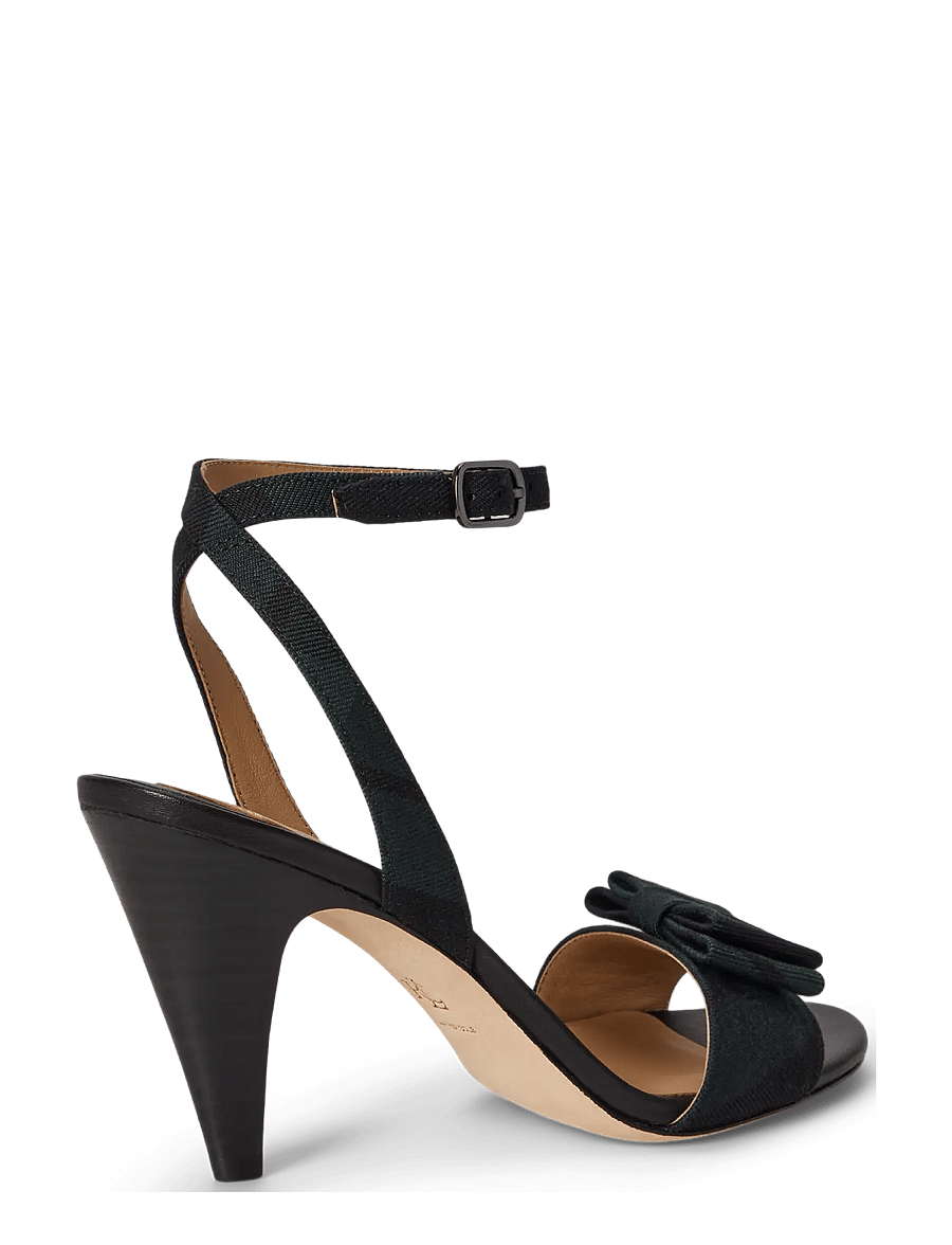 Lauren Ralph Lauren - Gracy Bow-Trim Black Watch Plaid Sandal - kontsaga sandaalid - navy/green/black - 1