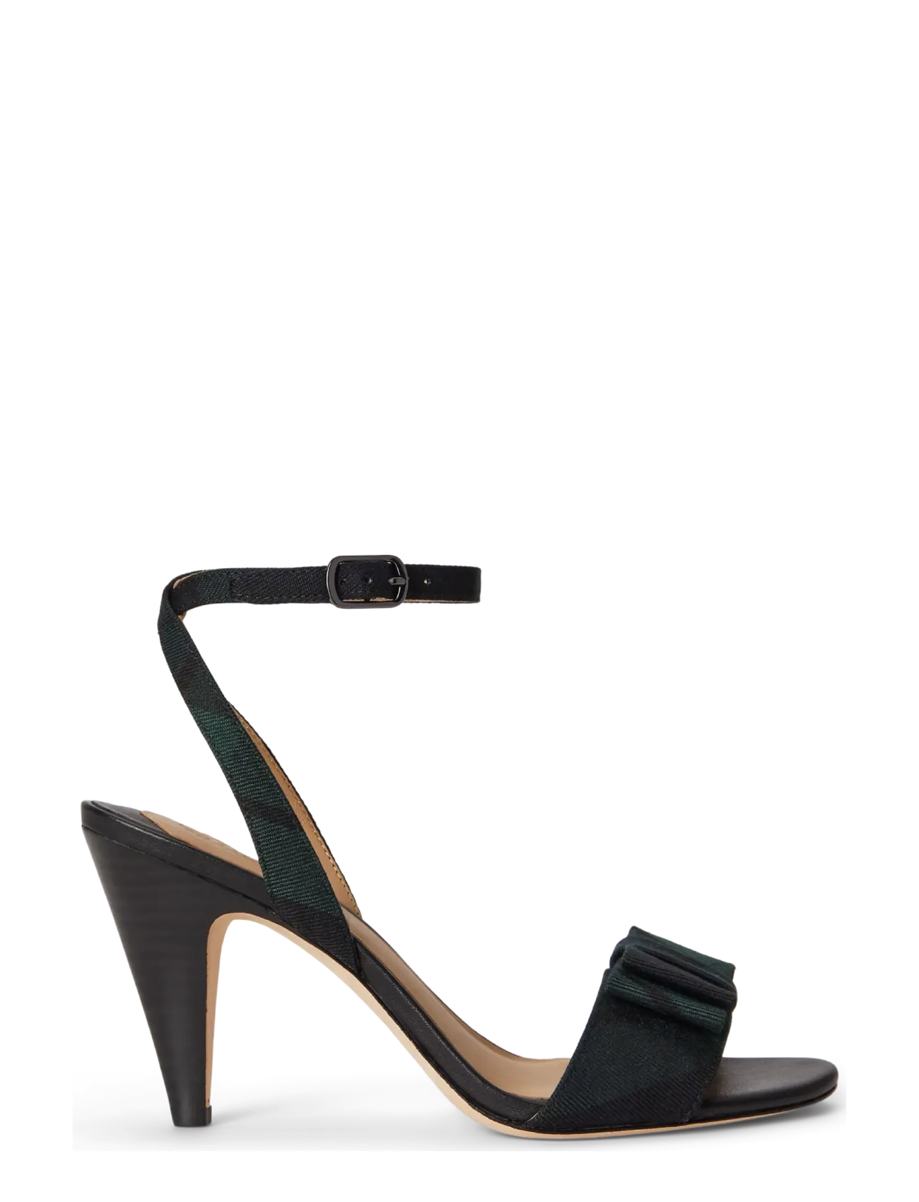 Lauren Ralph Lauren - Gracy Bow-Trim Black Watch Plaid Sandal - kontsaga sandaalid - navy/green/black - 2