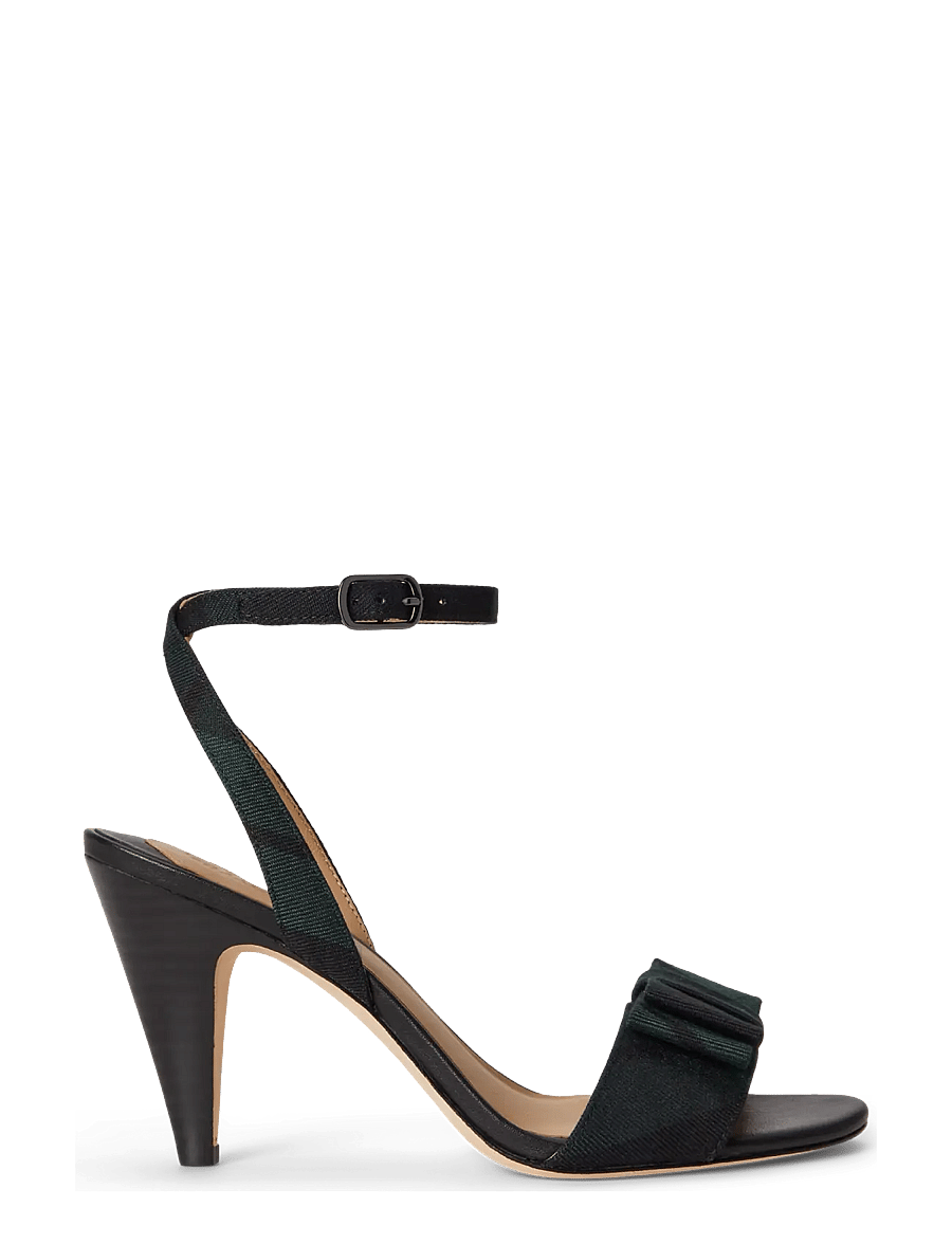 Lauren Ralph Lauren - Gracy Bow-Trim Black Watch Plaid Sandal - kontsaga sandaalid - navy/green/black - 2