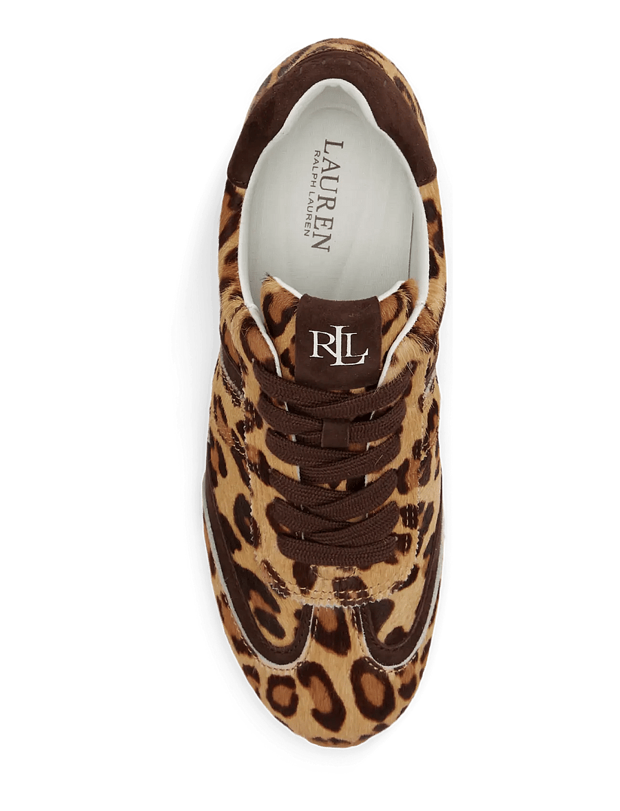 Lauren Ralph Lauren - Dani Haircalf-Suede Low-Profile Sneaker - modern leopard/ch - 3