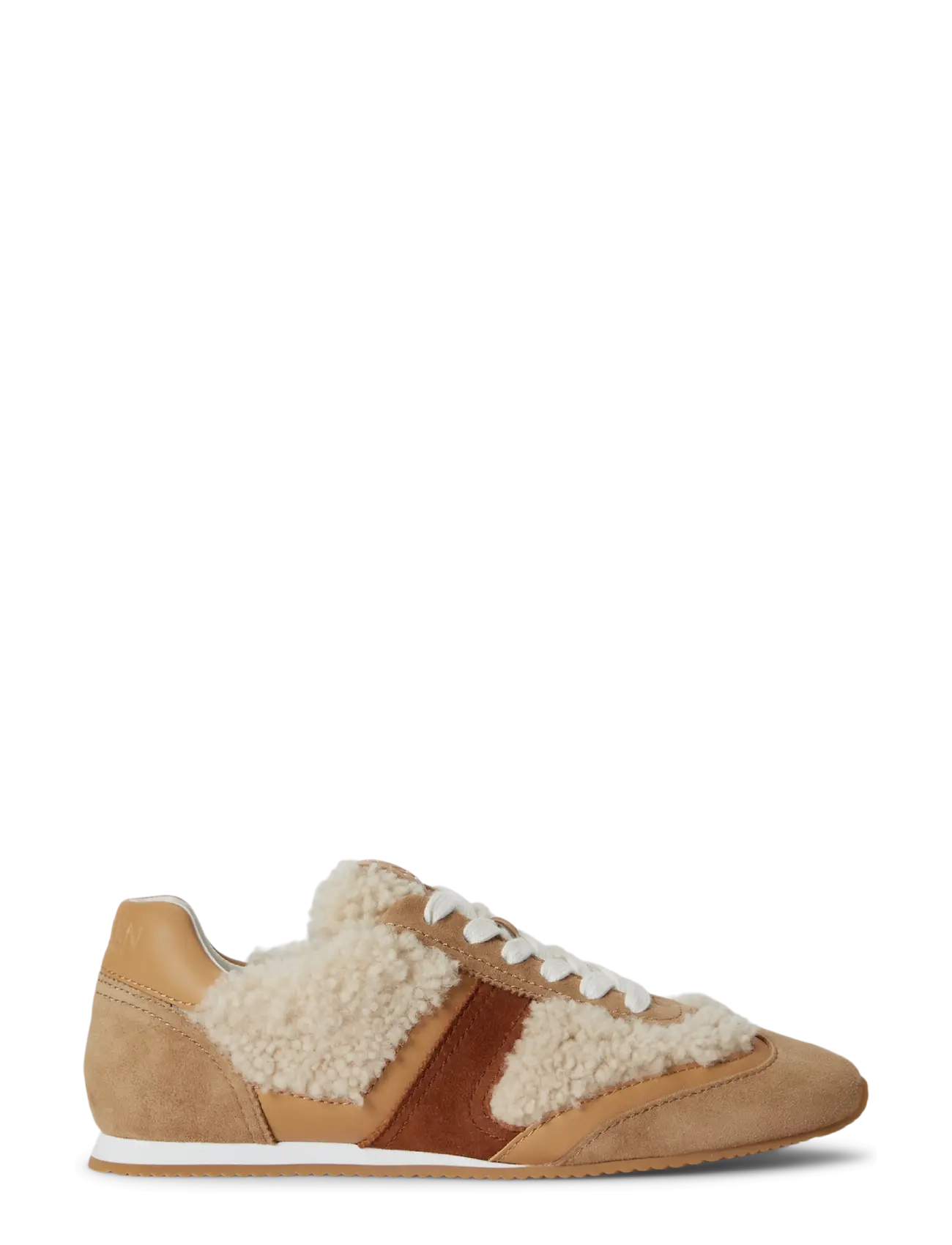 Lauren Ralph Lauren Dani Suede-Shearling Low-Profile Sneaker - Säsongens färger - NATURAL/CAMEL/BUF / beige