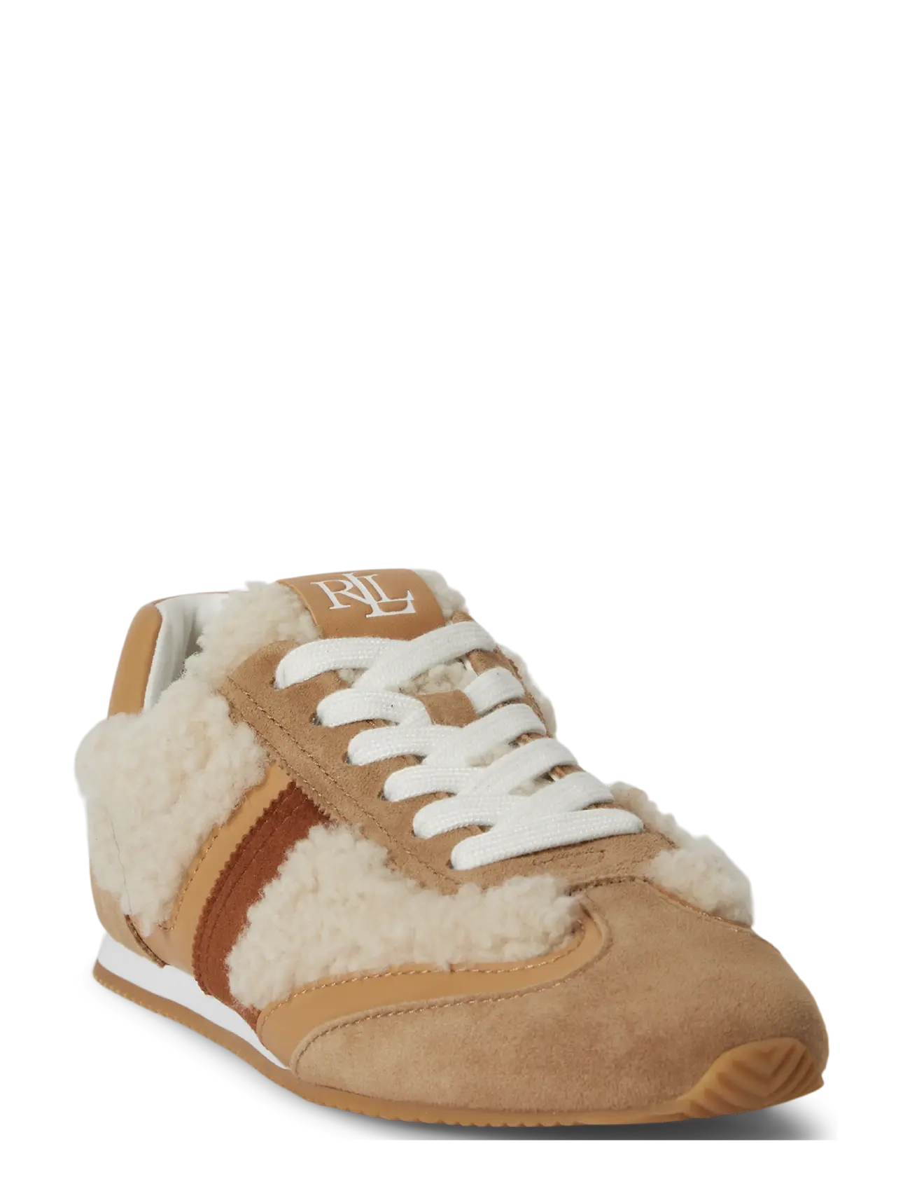Lauren Ralph Lauren - Dani Suede-Shearling Low-Profile Sneaker - natural/camel/buf - 2