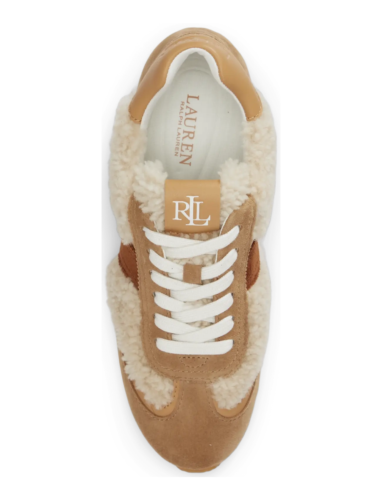Lauren Ralph Lauren - Dani Suede-Shearling Low-Profile Sneaker - natural/camel/buf - 3