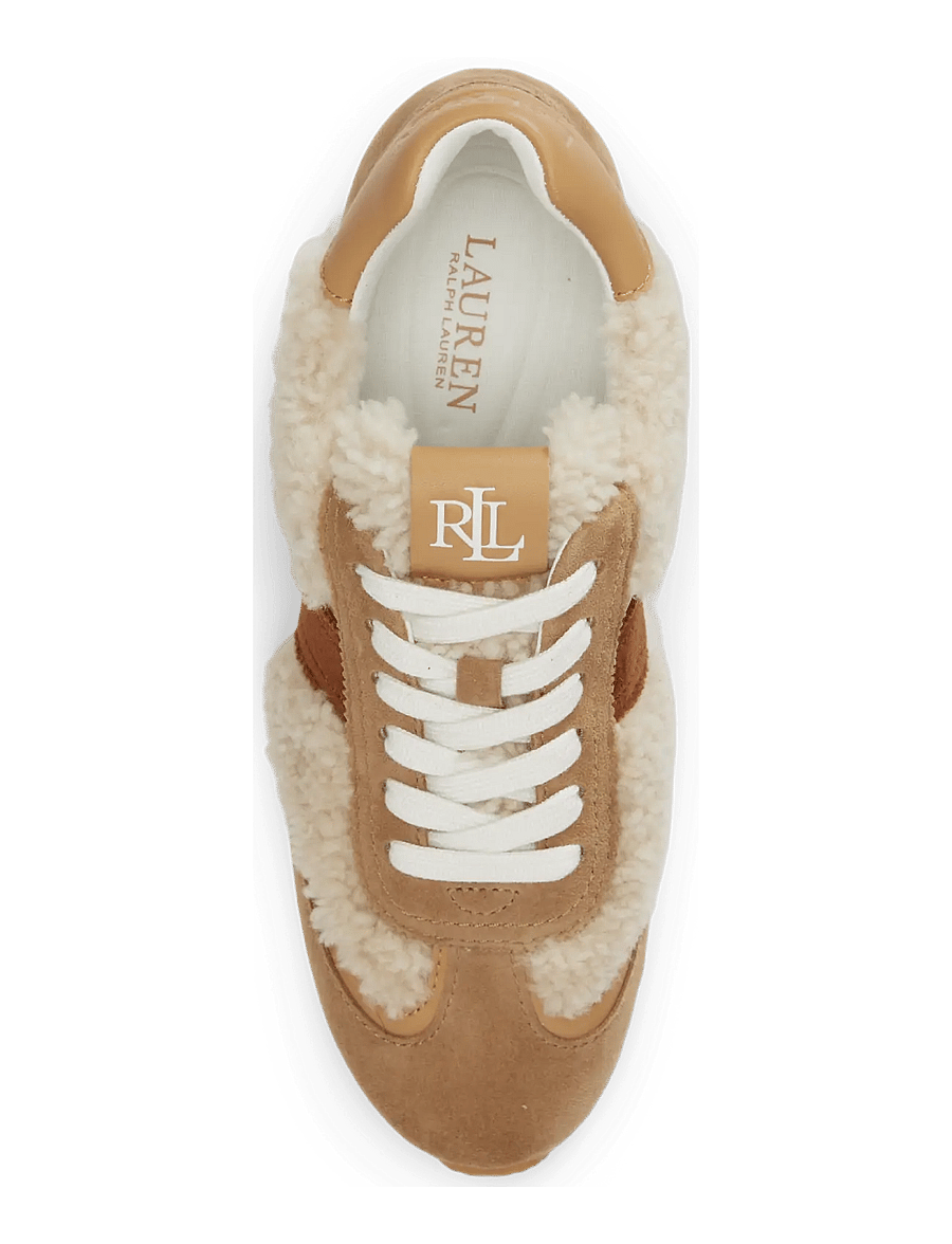 Lauren Ralph Lauren - Dani Suede-Shearling Low-Profile Sneaker - natural/camel/buf - 3