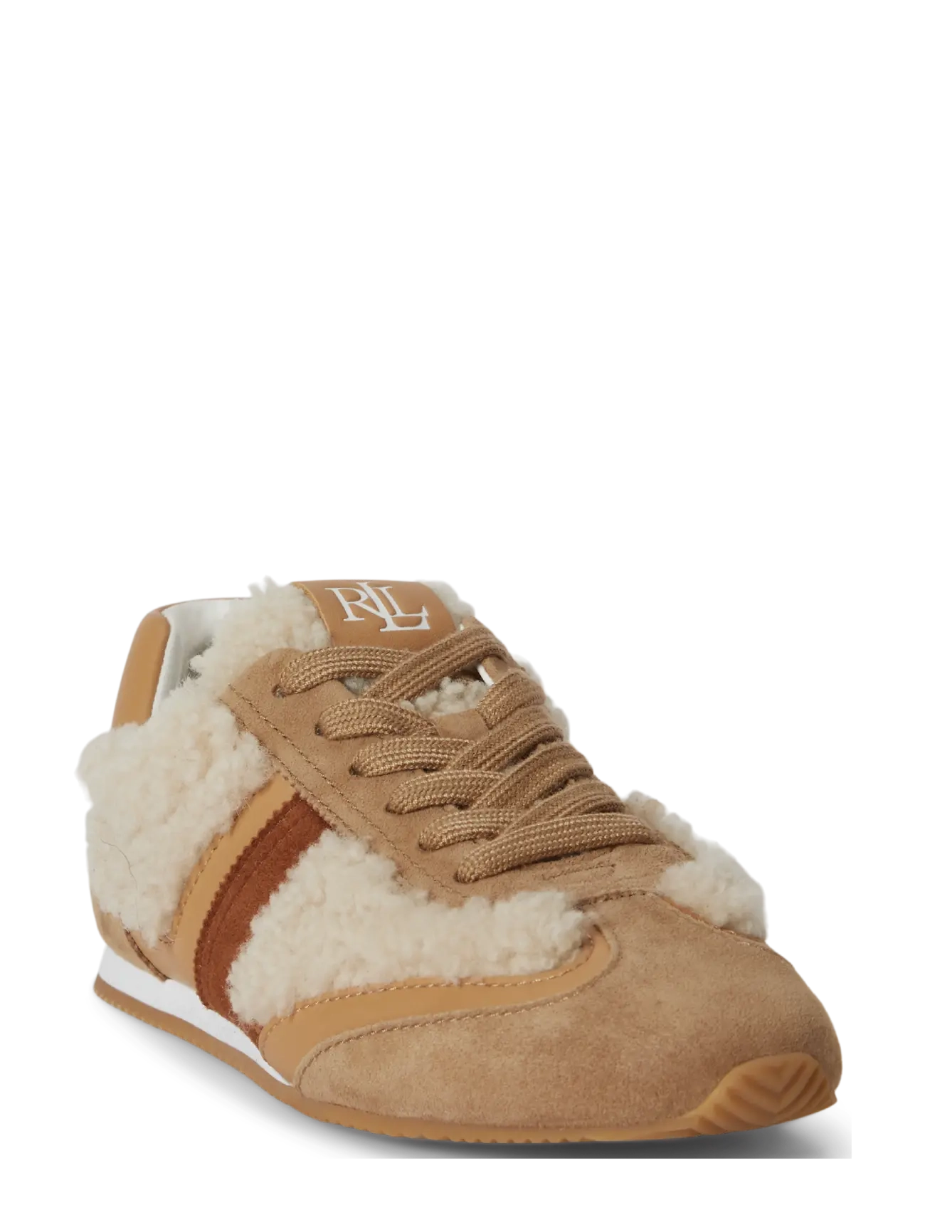 Lauren Ralph Lauren - Dani Suede-Shearling Low-Profile Sneaker - natural/camel/buf - 4