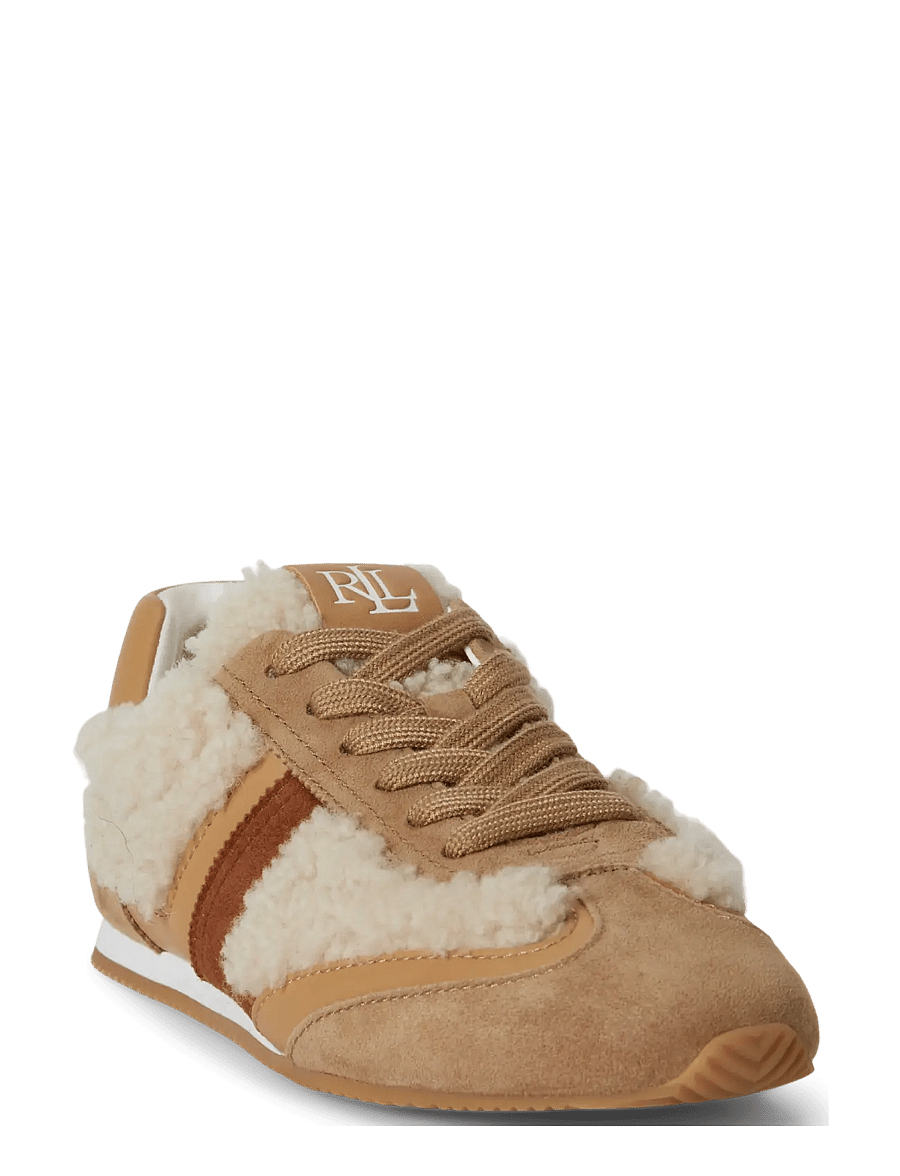Lauren Ralph Lauren - Dani Suede-Shearling Low-Profile Sneaker - natural/camel/buf - 4