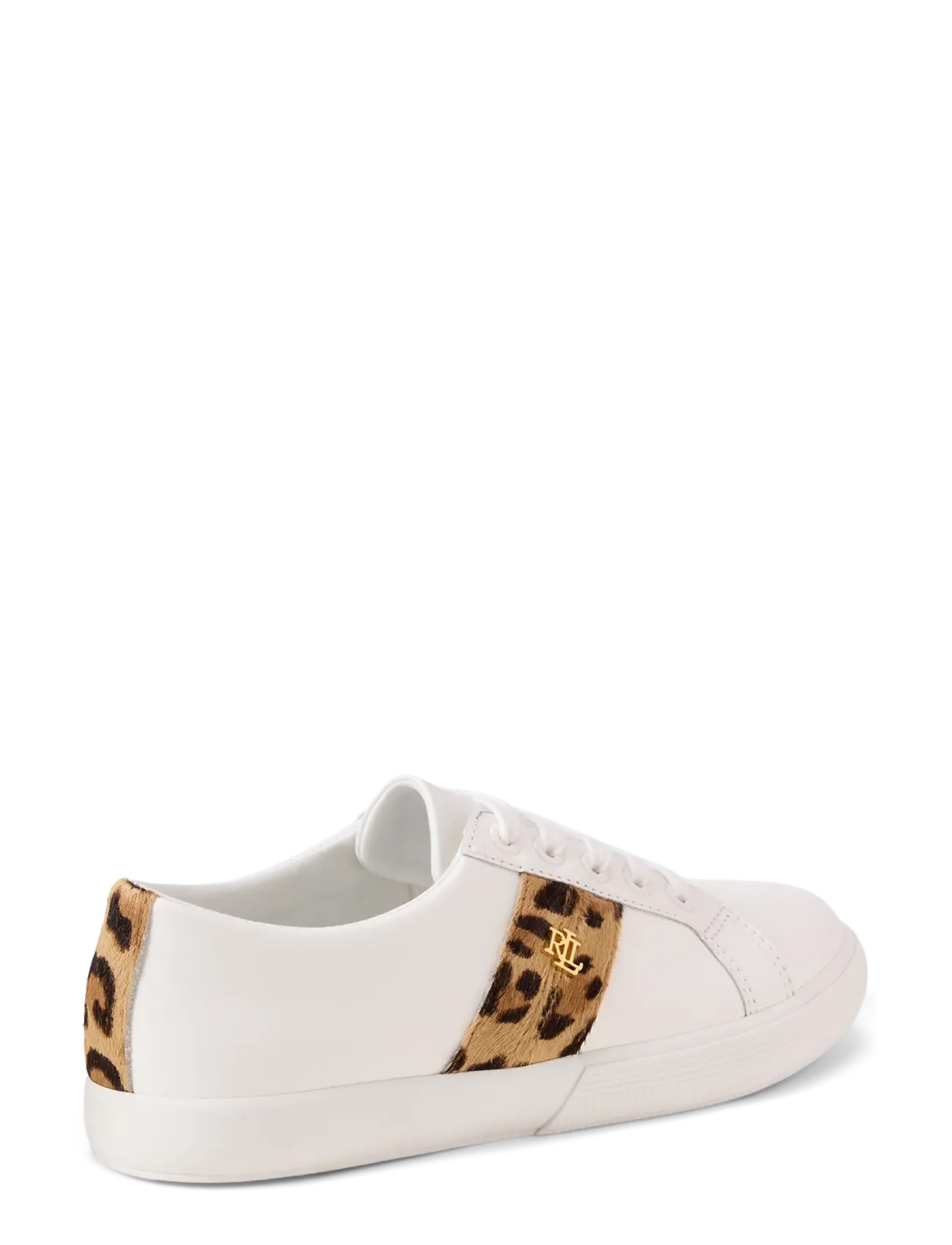 Lauren Ralph Lauren - Janson II Haircalf-Trim Leather Sneaker - confirmation - deckwash white/mo - 1