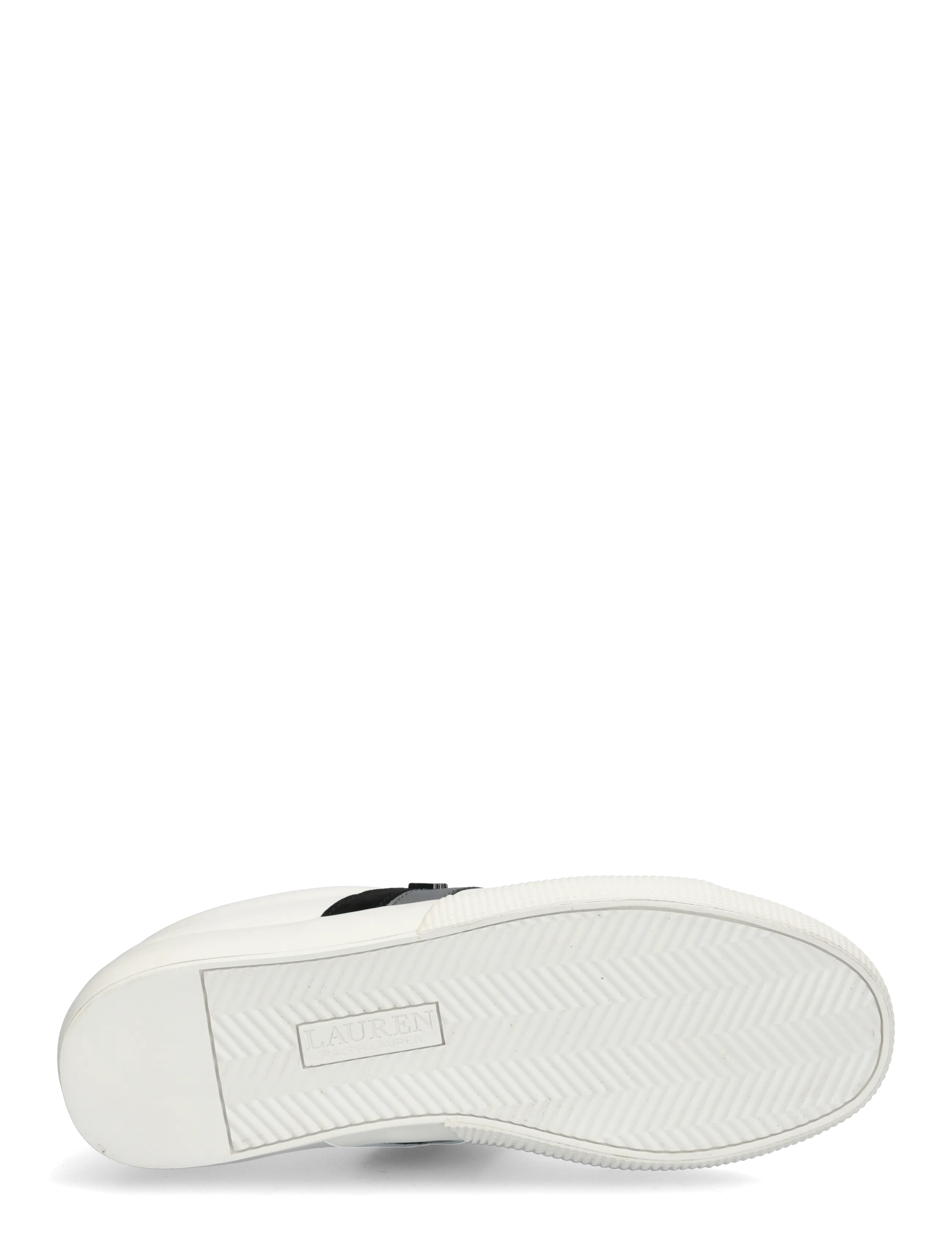 Lauren Ralph Lauren - Janson II lädersneakers m metallic-kant - konfirmation - dckwsh white/drk - 4