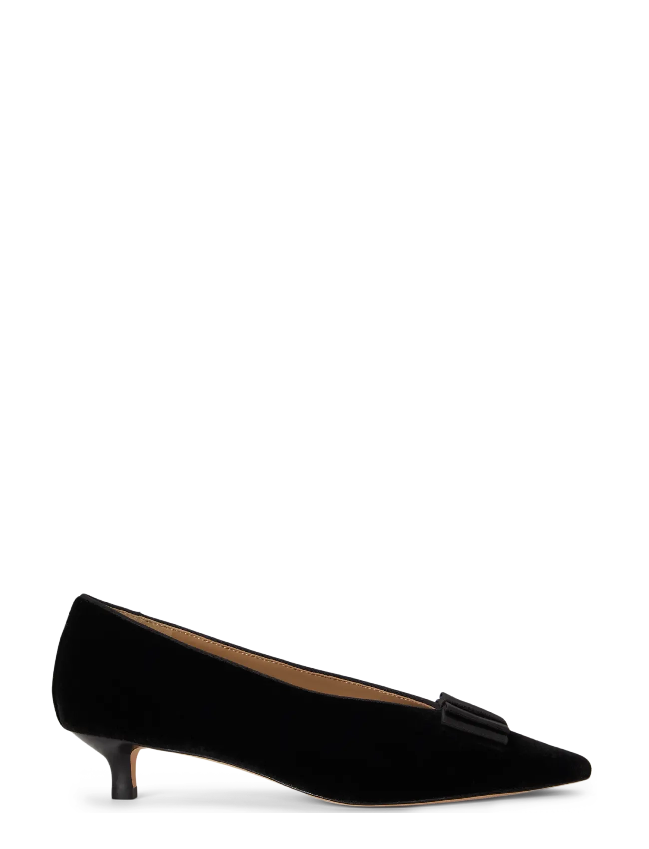 Lauren Ralph Lauren - Francesca Bow-Trim Velvet Pump - pumps - black/black - 1