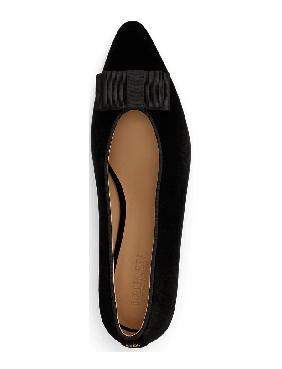 Lauren Ralph Lauren - Francesca Bow-Trim Velvet Pump - pumps - black/black - 2