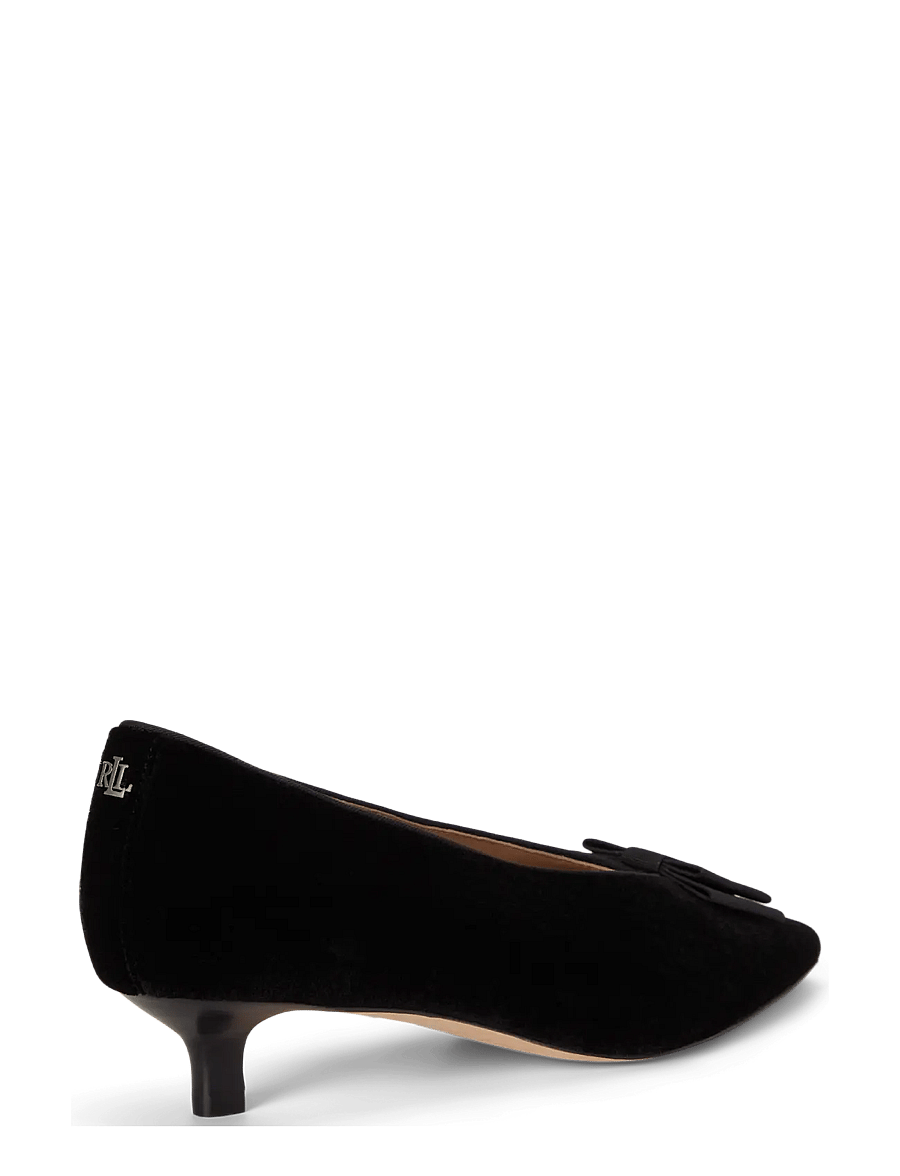 Lauren Ralph Lauren - Francesca Bow-Trim Velvet Pump - pumps - black/black - 3