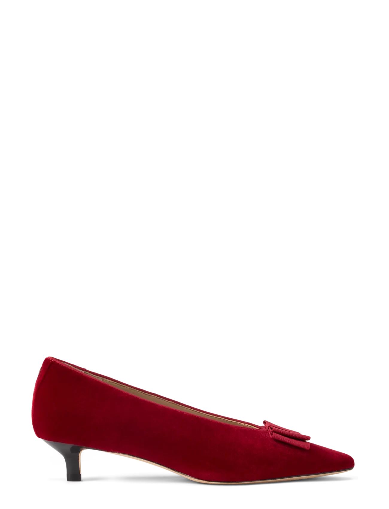 Lauren Ralph Lauren - Francesca Bow-Trim Velvet Pump - pumps - ralph red/ralph r - 1