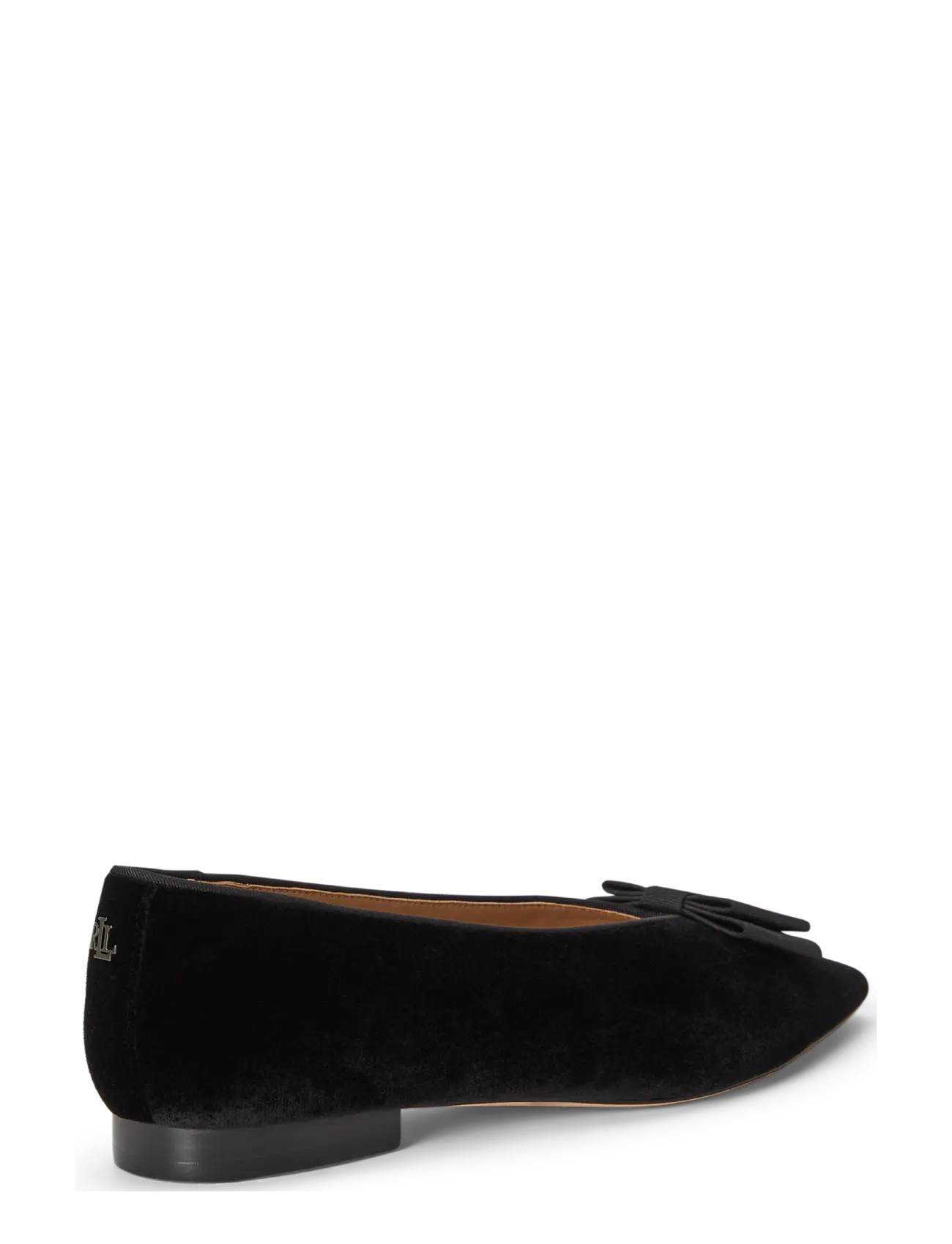 Lauren Ralph Lauren - Audri Bow-Trim Velvet Ballet Flat - erilised sündmused - black/black - 1