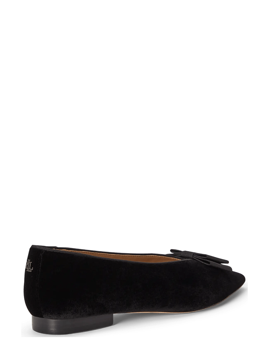 Lauren Ralph Lauren - Audri Bow-Trim Velvet Ballet Flat - besondere anlässe - black/black - 1