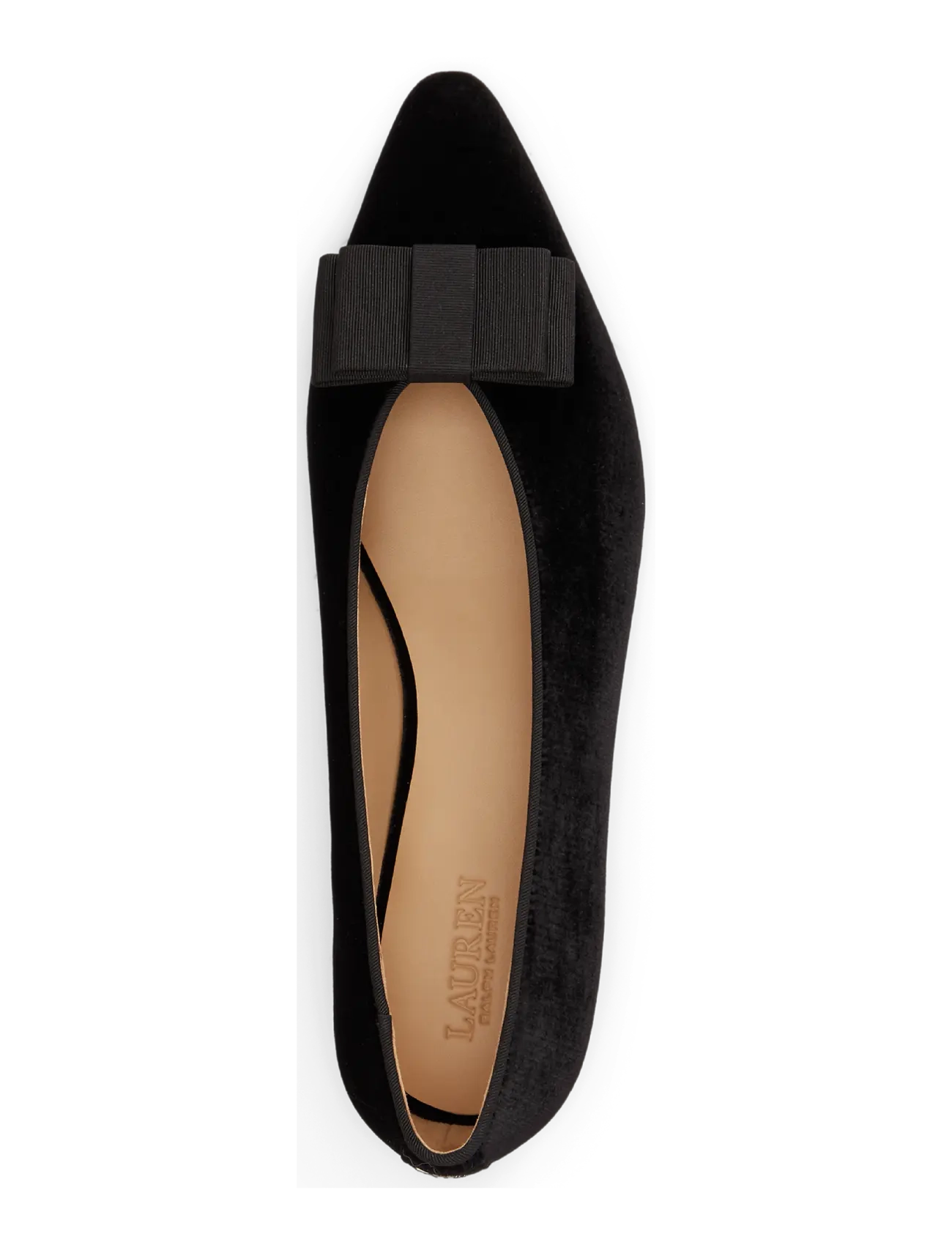 Lauren Ralph Lauren - Audri Bow-Trim Velvet Ballet Flat - erilised sündmused - black/black - 2