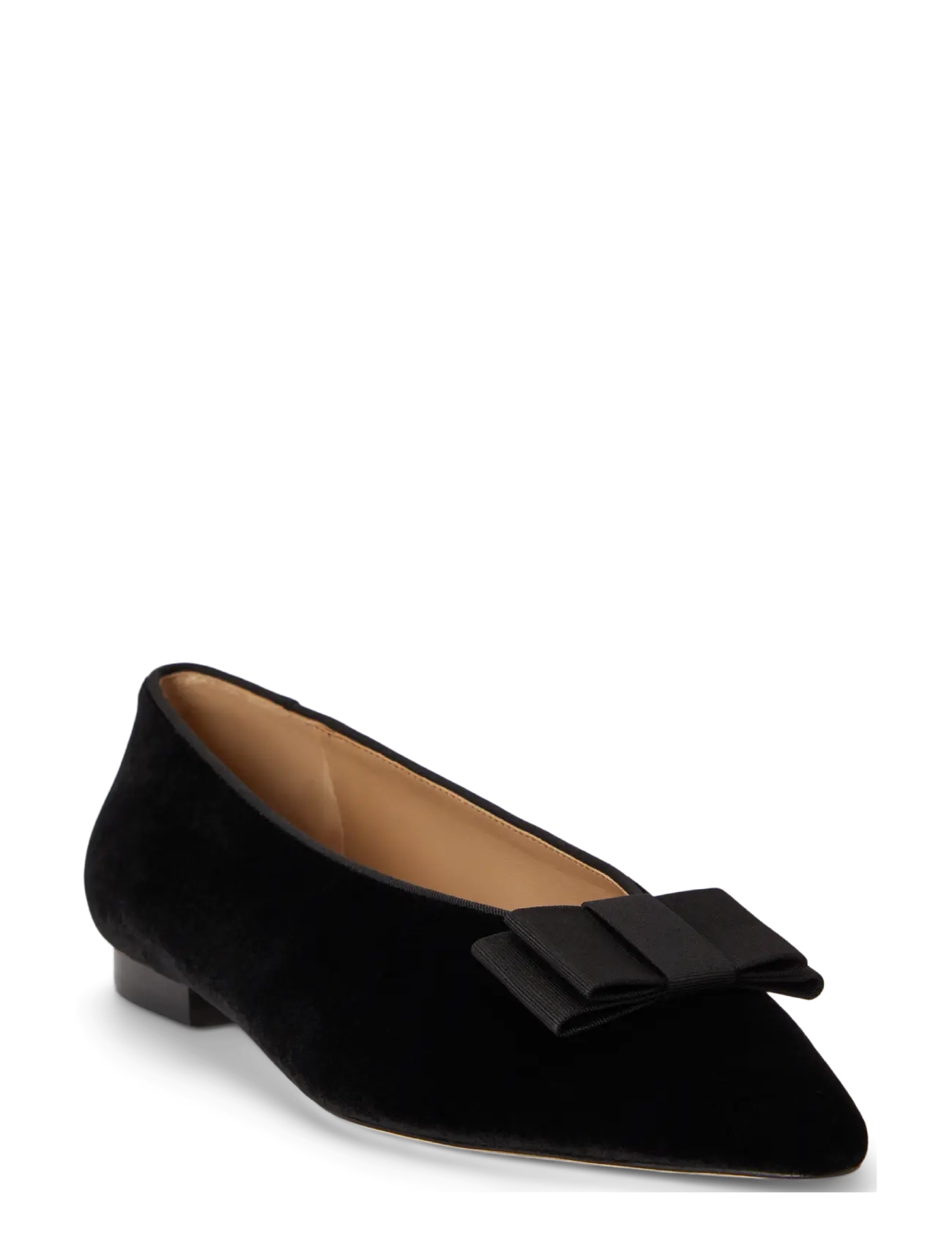 Lauren Ralph Lauren - Audri Bow-Trim Velvet Ballet Flat - erilised sündmused - black/black - 3