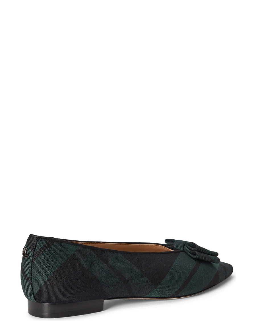 Lauren Ralph Lauren - Audri Bow-Trim Black Watch Ballet Flat - besondere anlässe - navy/green/black - 1