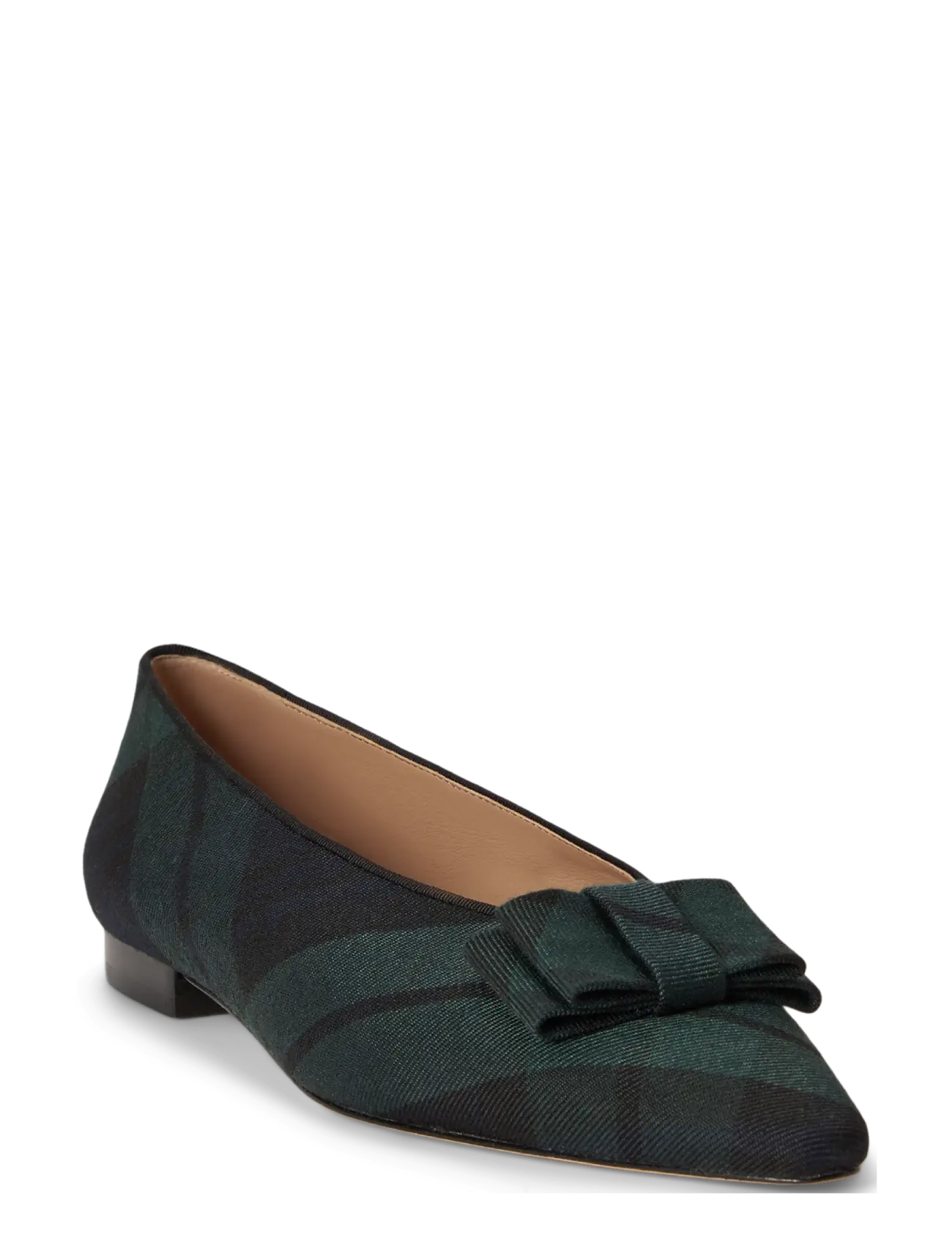 Lauren Ralph Lauren - Audri Bow-Trim Black Watch Ballet Flat - erilised sündmused - navy/green/black - 3