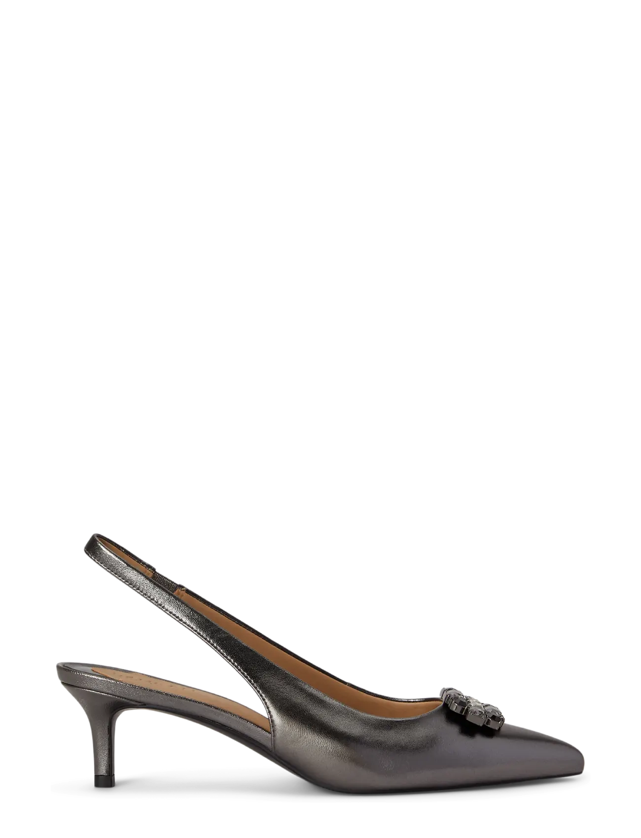 Lauren Ralph Lauren Lolah Jeweled Nappa Slingback Pump - Högklackade skor - DARK PEWTER / grey