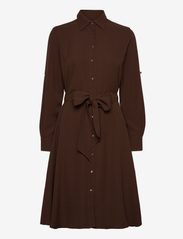Fit-and-Flare Shirtdress - BROWN BIRCH