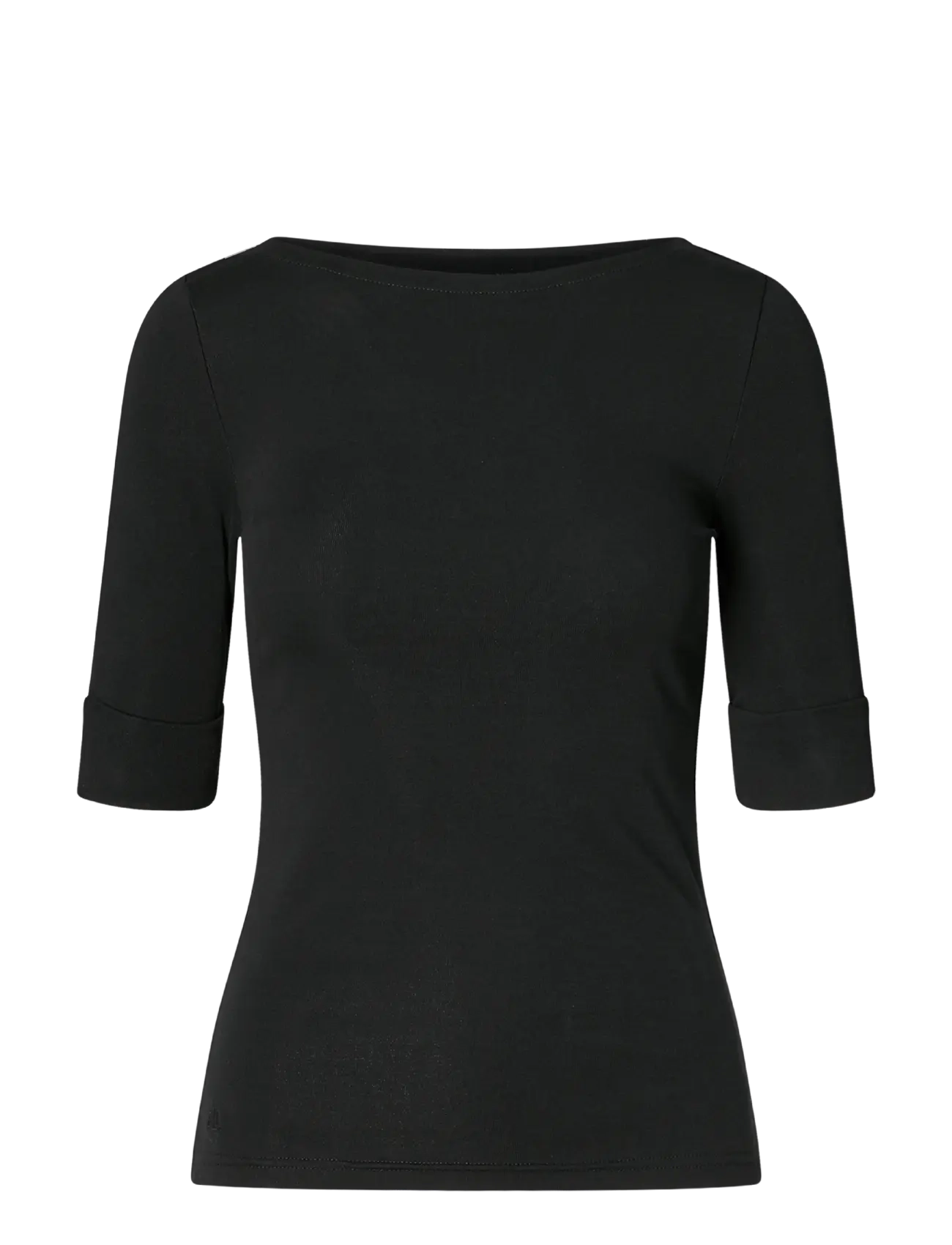 Lauren Ralph Lauren Stretch Cotton Boatneck Tee - Festival-Outfits - POLO BLACK / black
