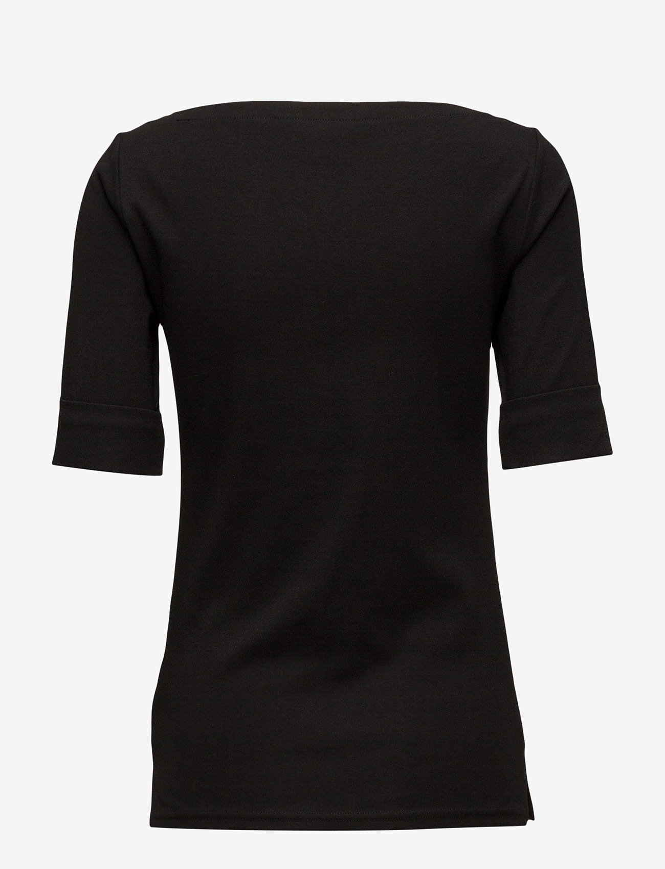 Lauren Ralph Lauren - Stretch Cotton Boatneck Tee - t-shirts - polo black - 1