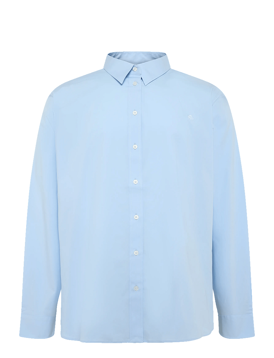 Lauren Women - 50S STRTCH NON IRON-LS SHIRT W/ CHS - langærmede skjorter - blue - 1