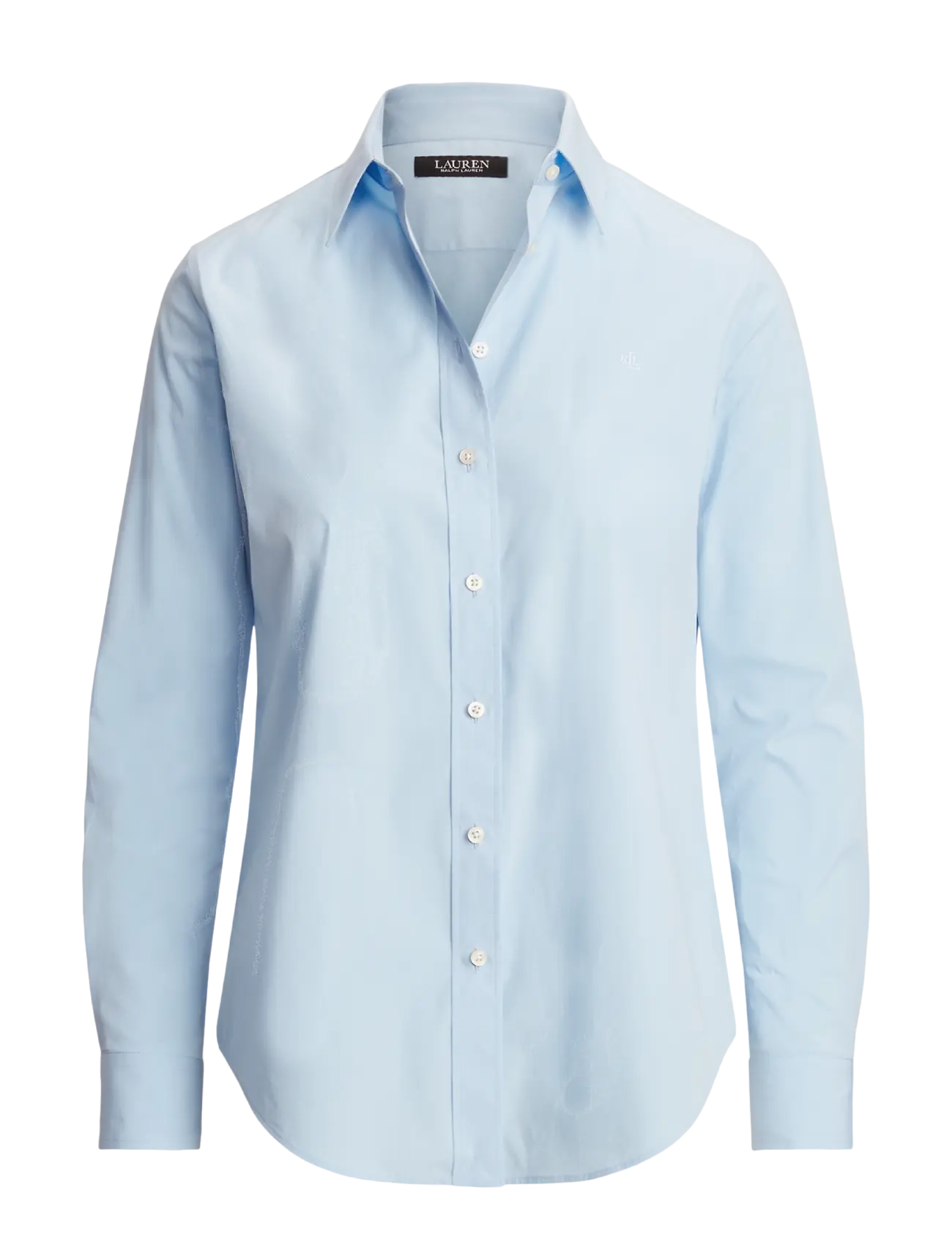 Lauren Women 50S STRTCH NON IRON-LS SHIRT W/ CHS - Bluser & Skjorter - BLUE / blue