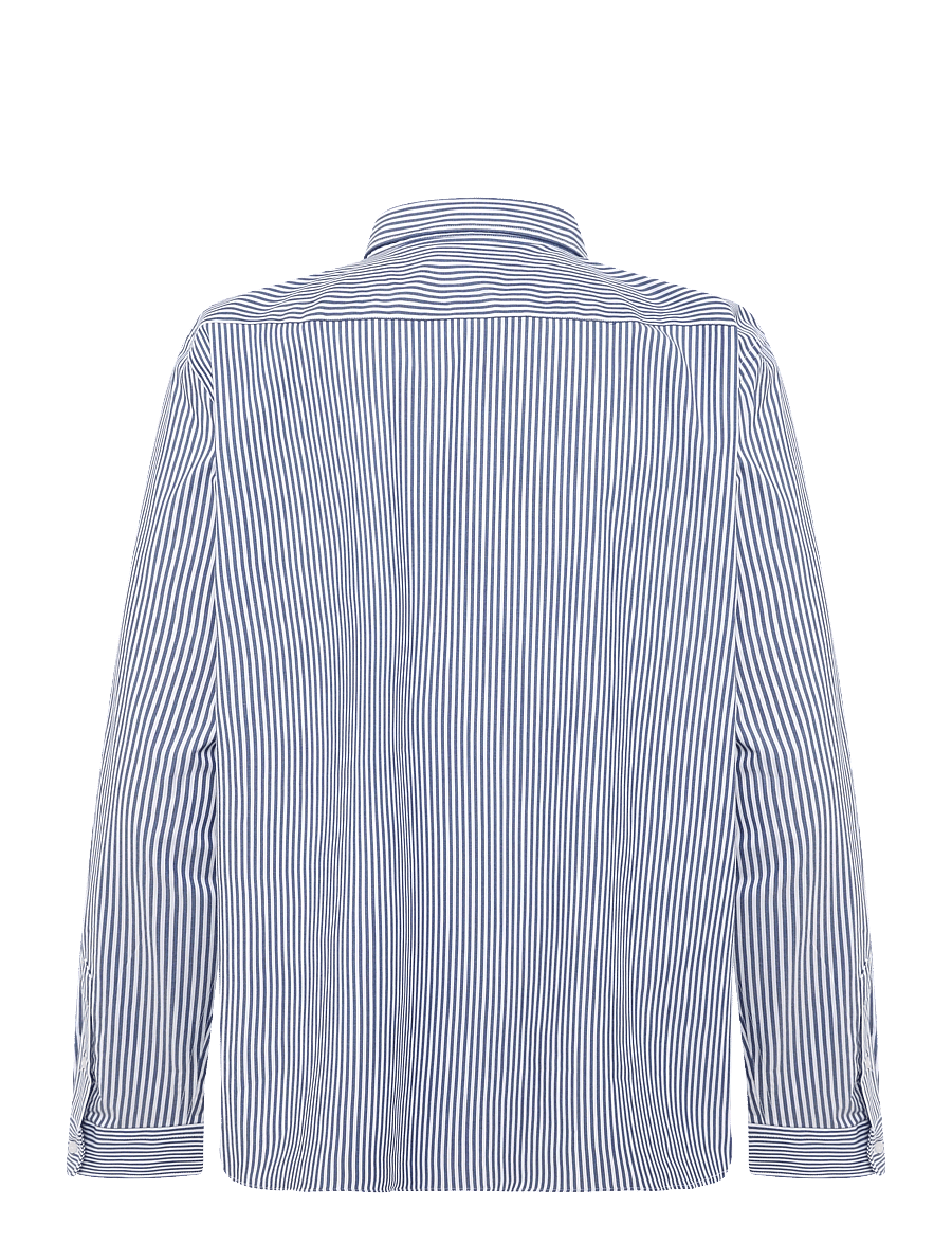 Lauren Women - Classic Fit Striped Cotton Shirt - blue/white - 2