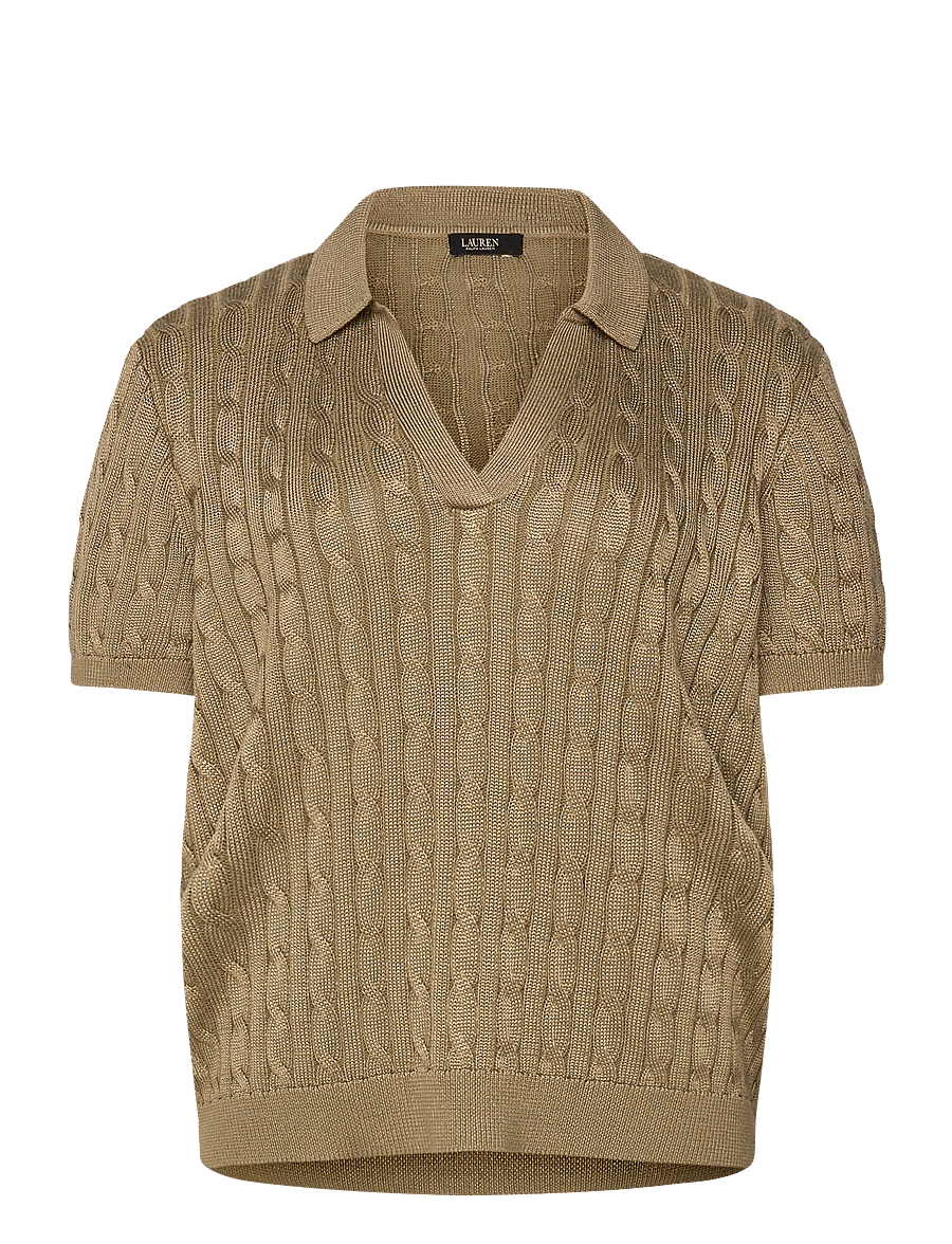 Lauren Women - BR RAYON PLTD CTN-SWEATER-PULLOVER - pikéer - light agave - 0
