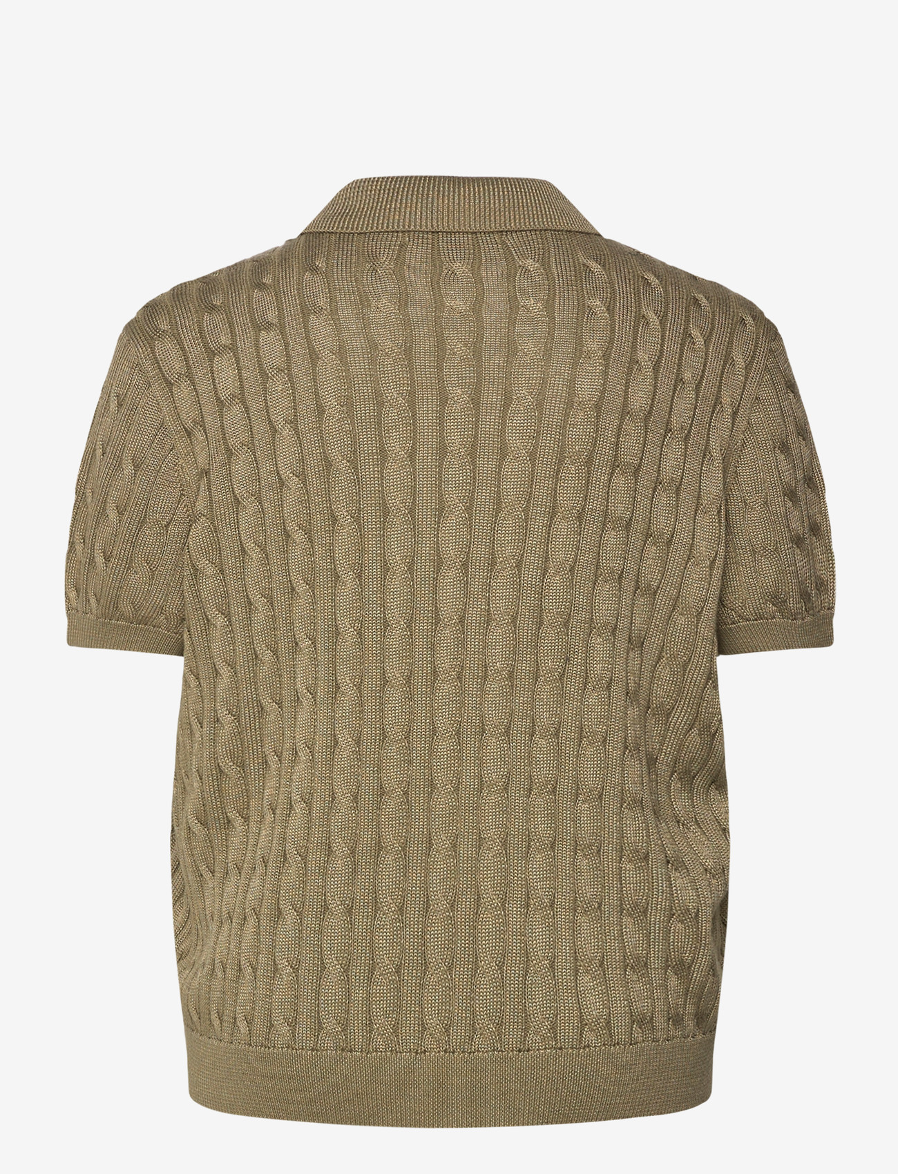 Lauren Women - BR RAYON PLTD CTN-SWEATER-PULLOVER - polo shirts - light agave - 1