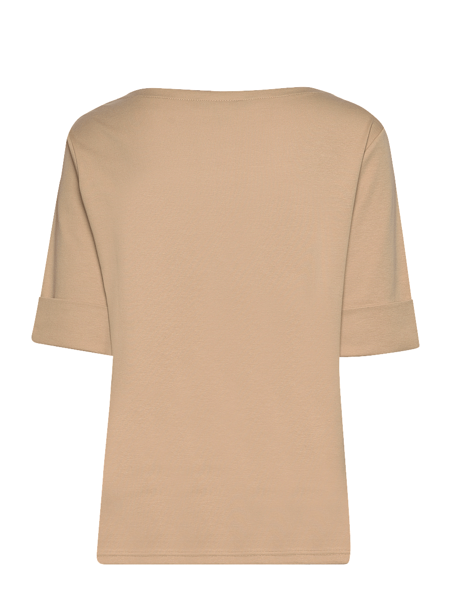 Lauren Women - Cotton Boatneck T-Shirt - t-shirts - birch tan - 2