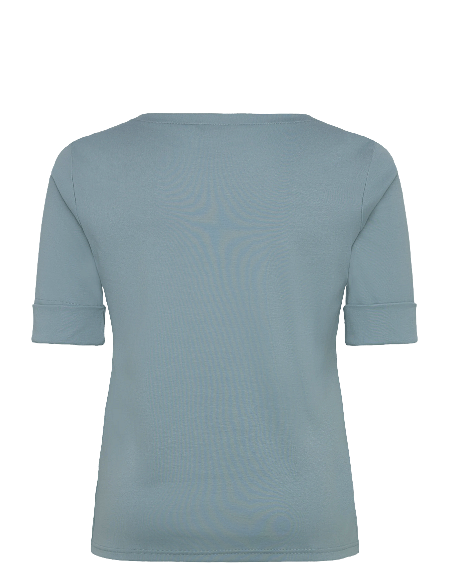 Lauren Women - Cotton Boatneck T-Shirt - t-shirts - blue note - 2
