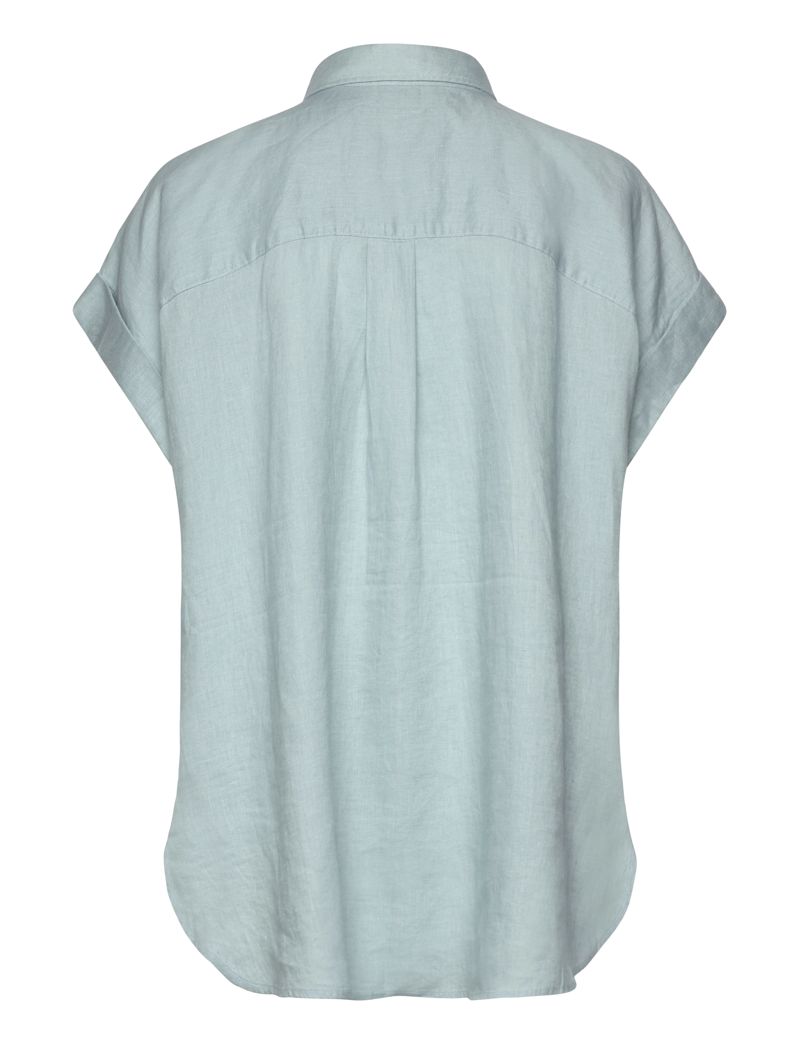 Lauren Women - Relaxed Fit Linen Short-Sleeve Shirt - linnen overhemden - aqua pearl - 1