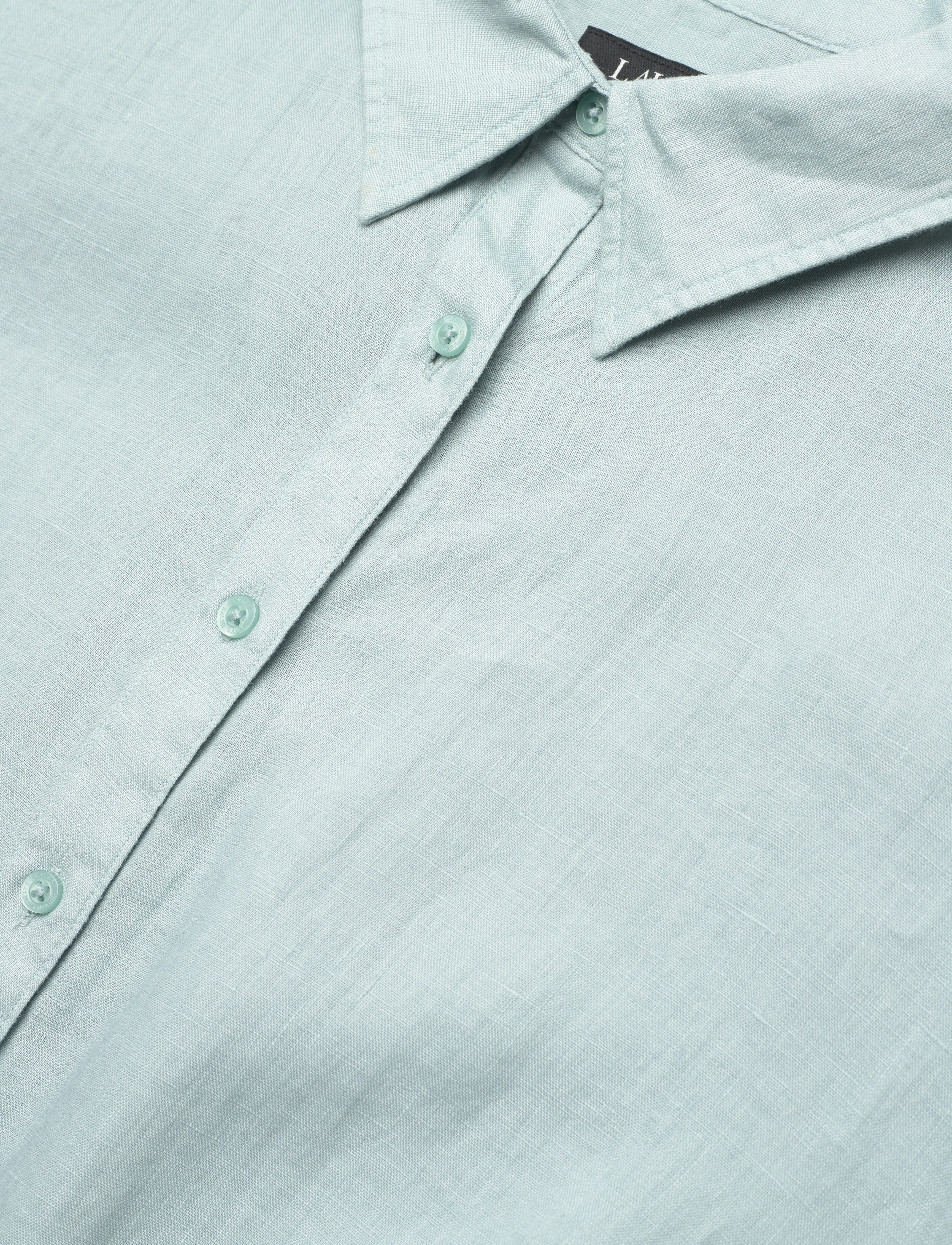Lauren Women - Relaxed Fit Linen Short-Sleeve Shirt - linnen overhemden - aqua pearl - 2