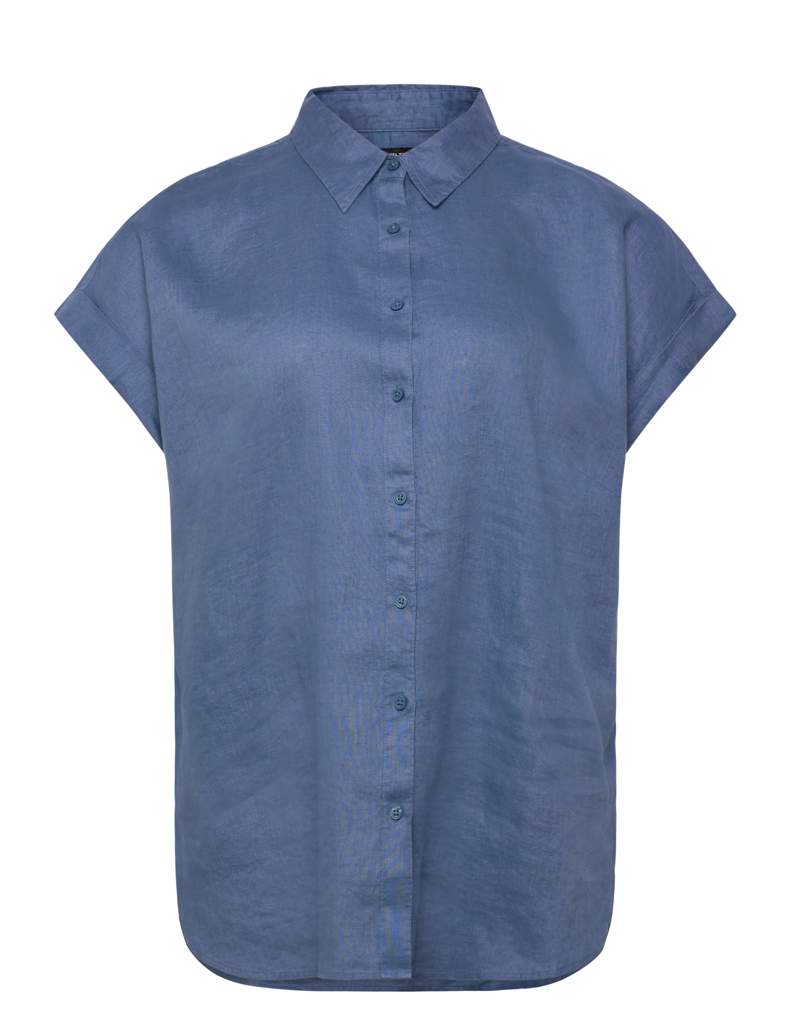 Relaxed Fit Linen Short-Sleeve Shirt - CARSON BLUE