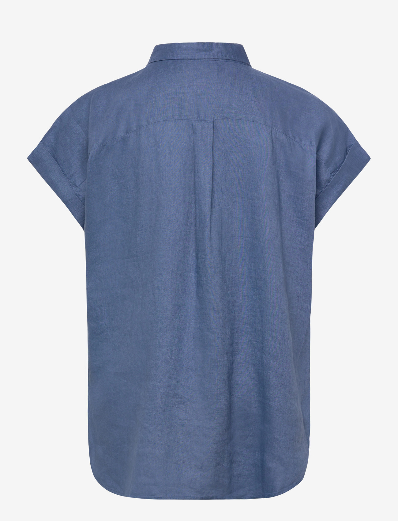 Lauren Women - Relaxed Fit Linen Short-Sleeve Shirt - linneskjortor - carson blue - 1