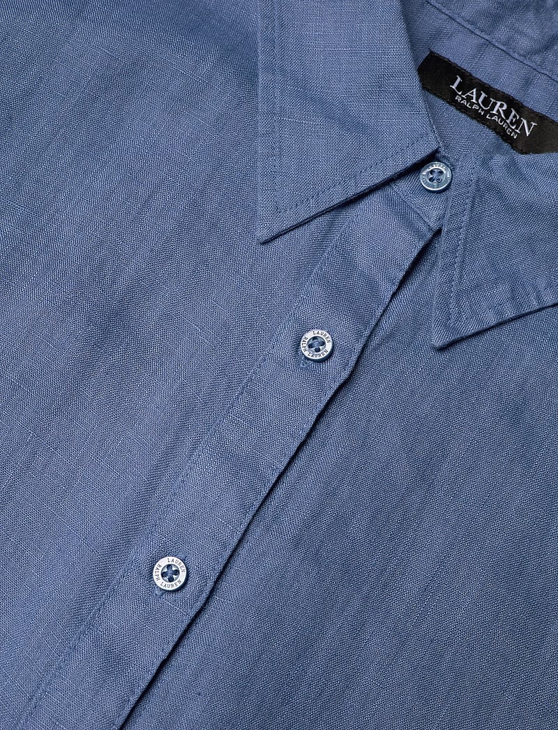 Lauren Women - Relaxed Fit Linen Short-Sleeve Shirt - linneskjortor - carson blue - 2