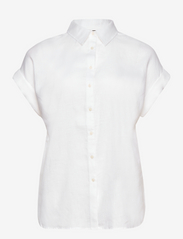 Linen Dolman-Sleeve Shirt - WHITE