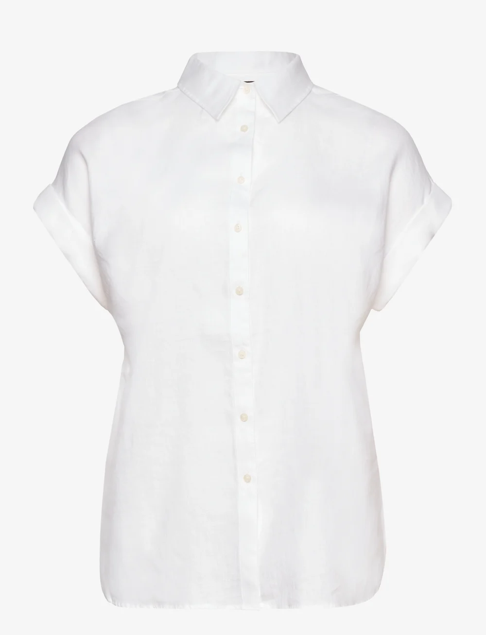 Lauren Women - Relaxed Fit Linen Short-Sleeve Shirt - linen shirts - white - 1