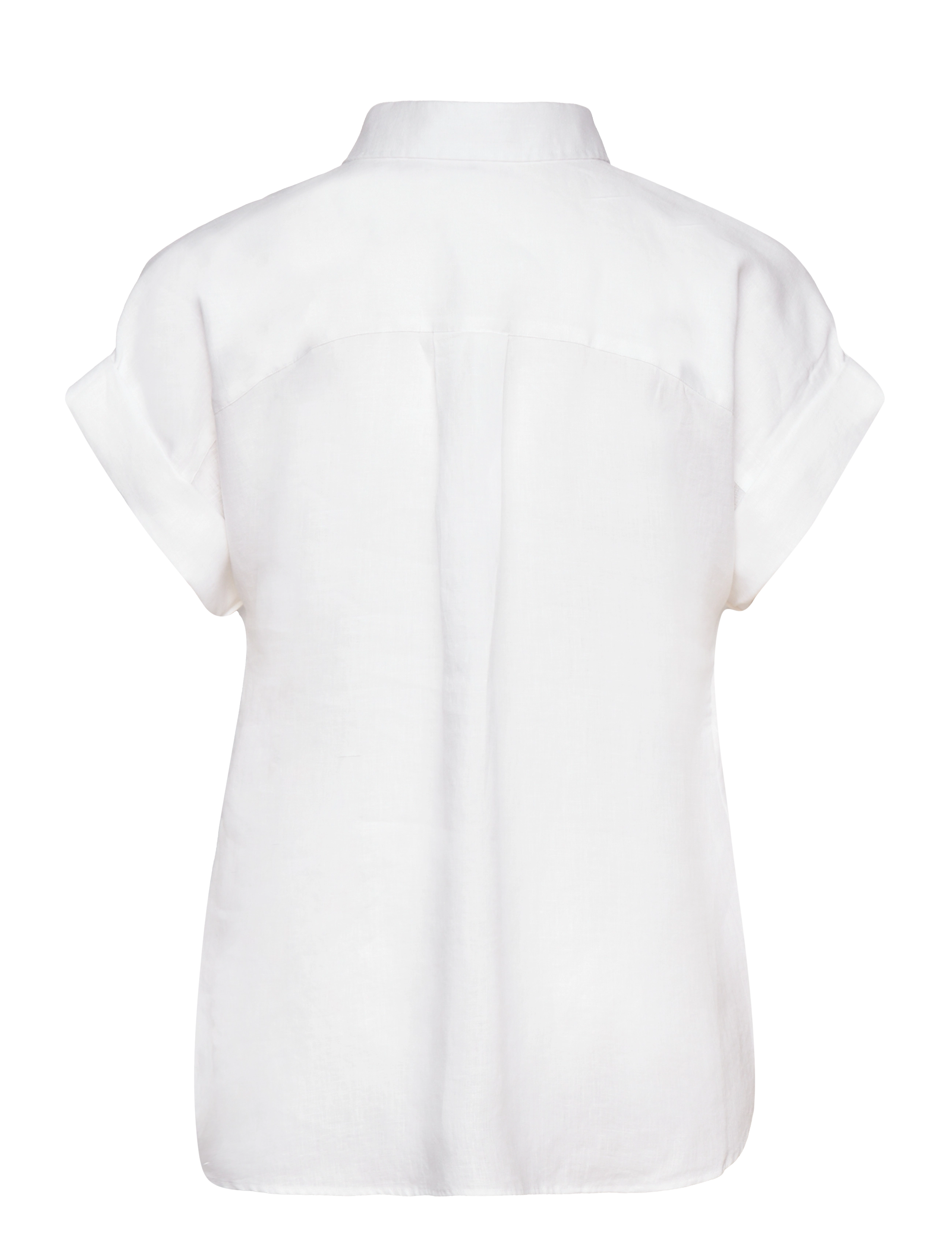 Lauren Women - Relaxed Fit Linen Short-Sleeve Shirt - hørskjorter - white - 2
