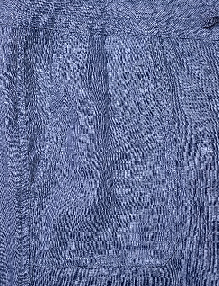 Lauren Women - Linen Wide-Leg Pant - linnebyxor - carson blue - 4