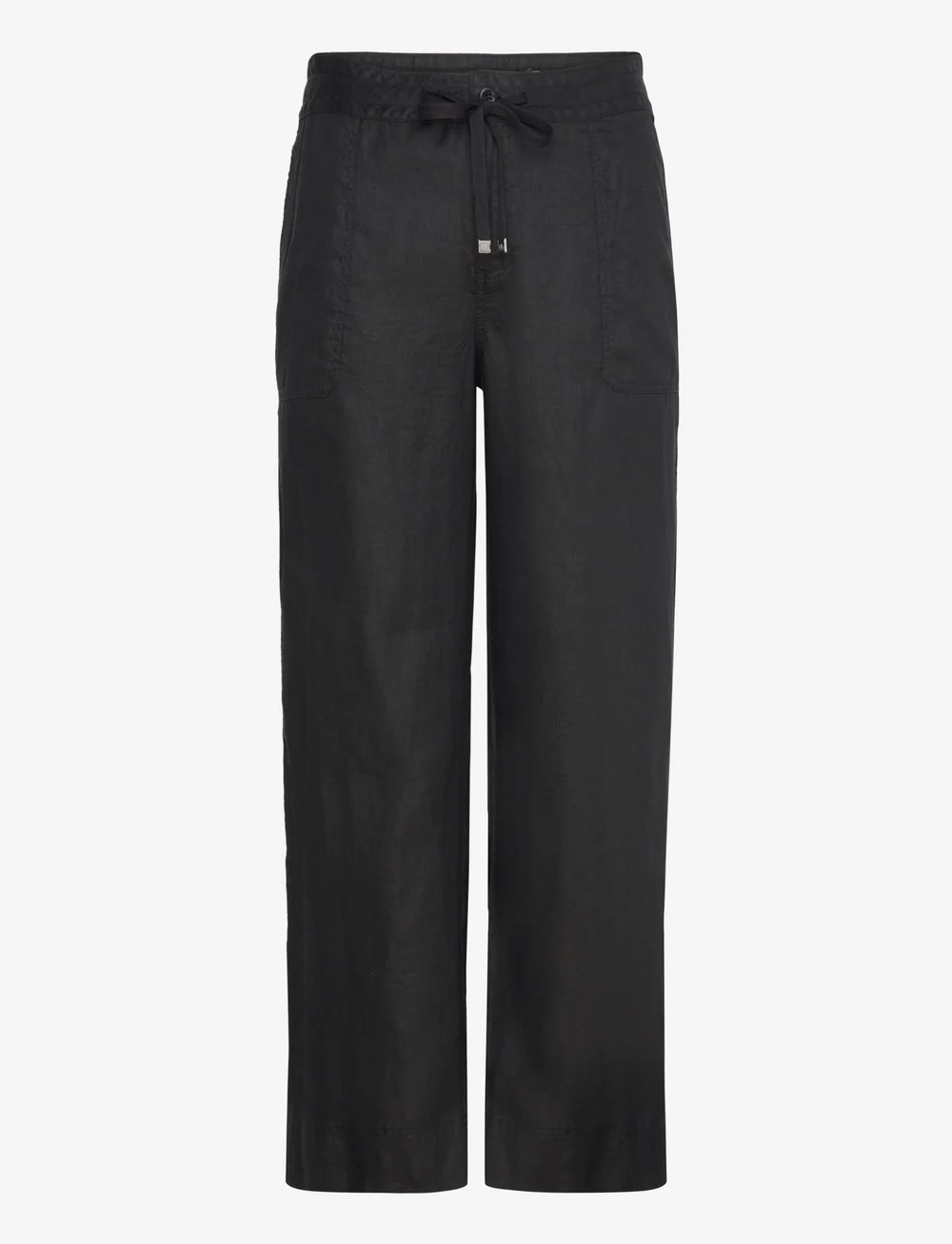 Lauren Women - Linen Wide-Leg Pant - linen trousers - polo black - 0