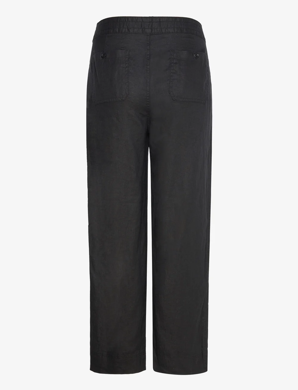 Lauren Women - Linen Wide-Leg Pant - linen trousers - polo black - 1