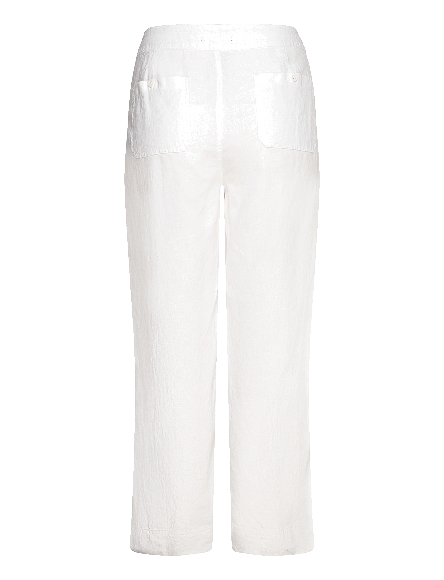 Lauren Women - Linen Drawcord Pant - lininės kelnės - white - 2