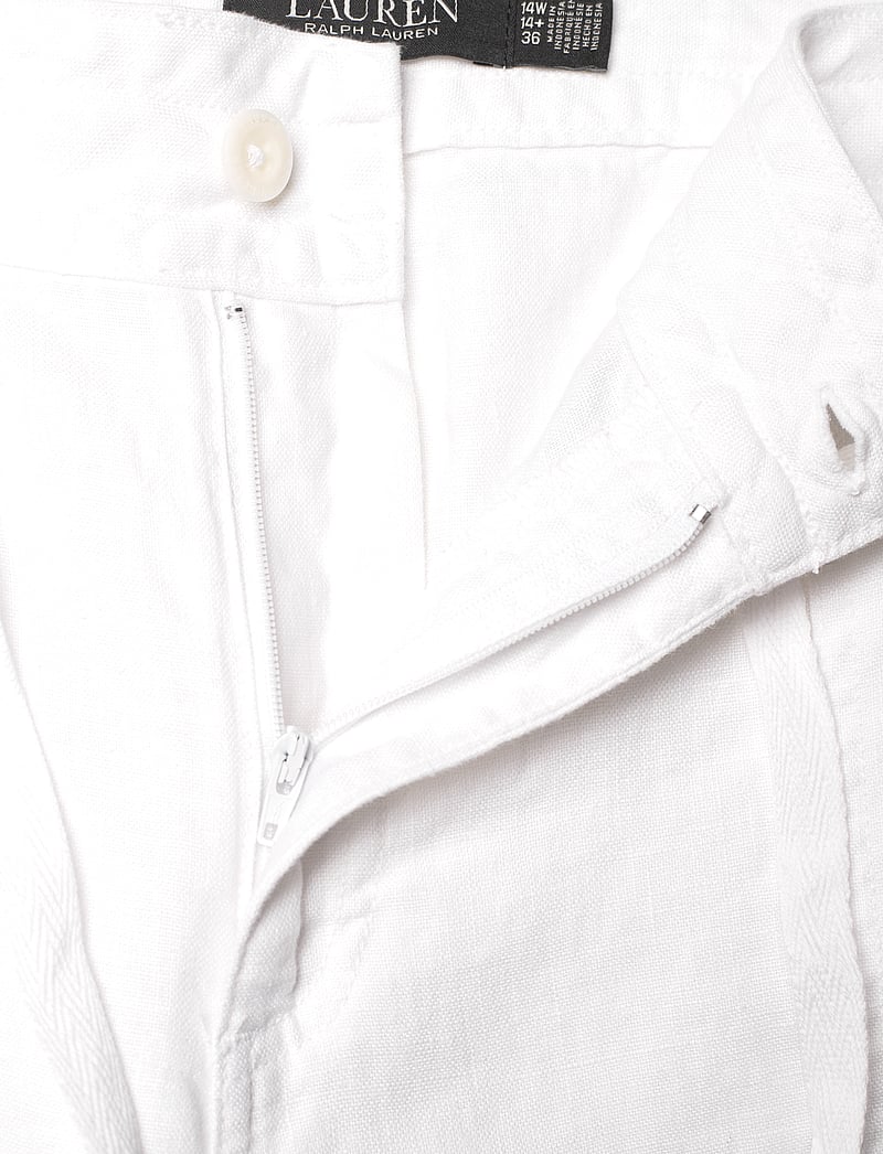 Lauren Women - Linen Drawcord Pant - linnebyxor - white - 3