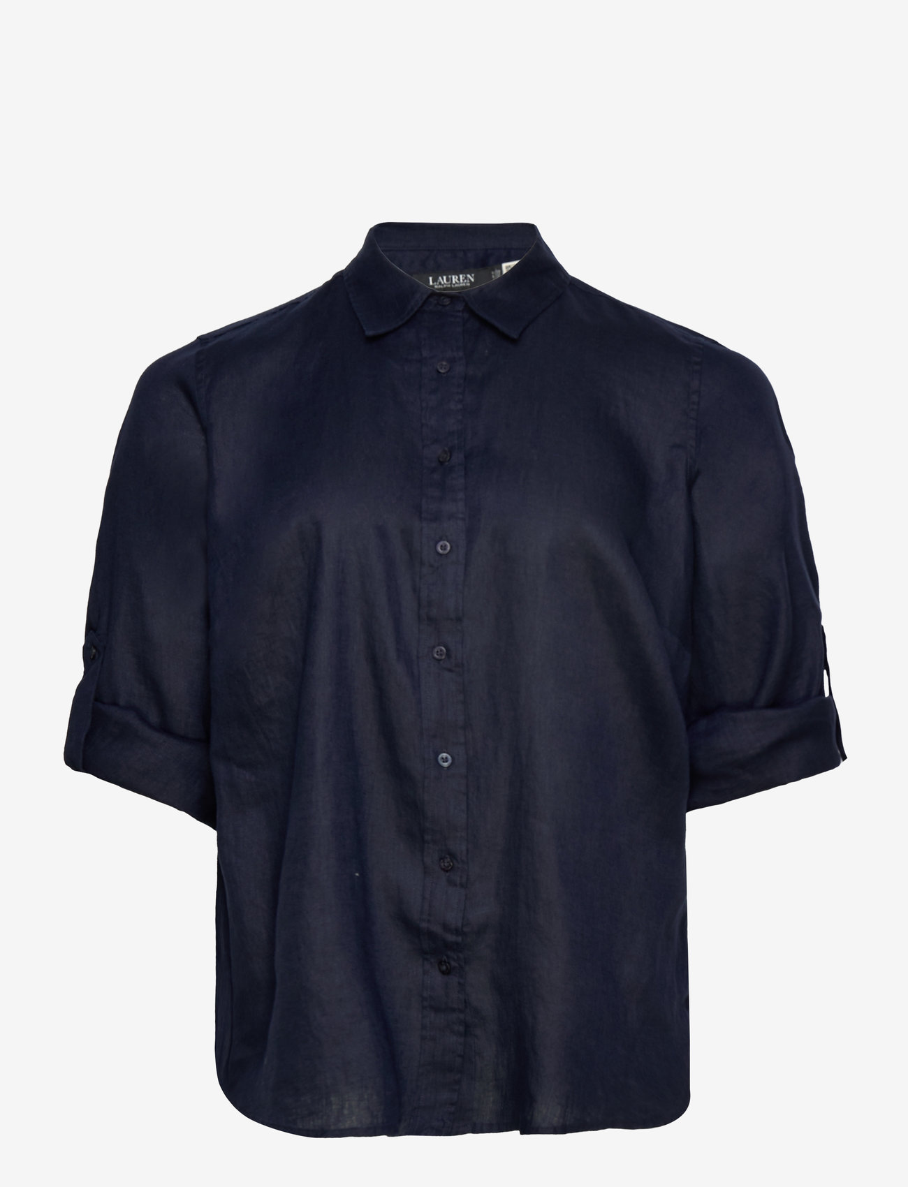 Lauren Women - Relaxed Fit Linen Roll Tab–Sleeve Shirt - leinenhemden - lauren navy - 2