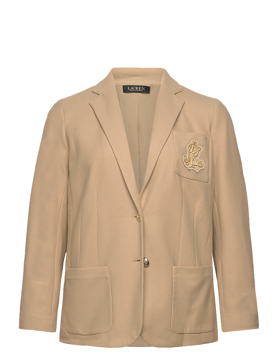 Lauren Women - Bullion Jacquard Blazer - enkeltradede blazere - birch tan - 0